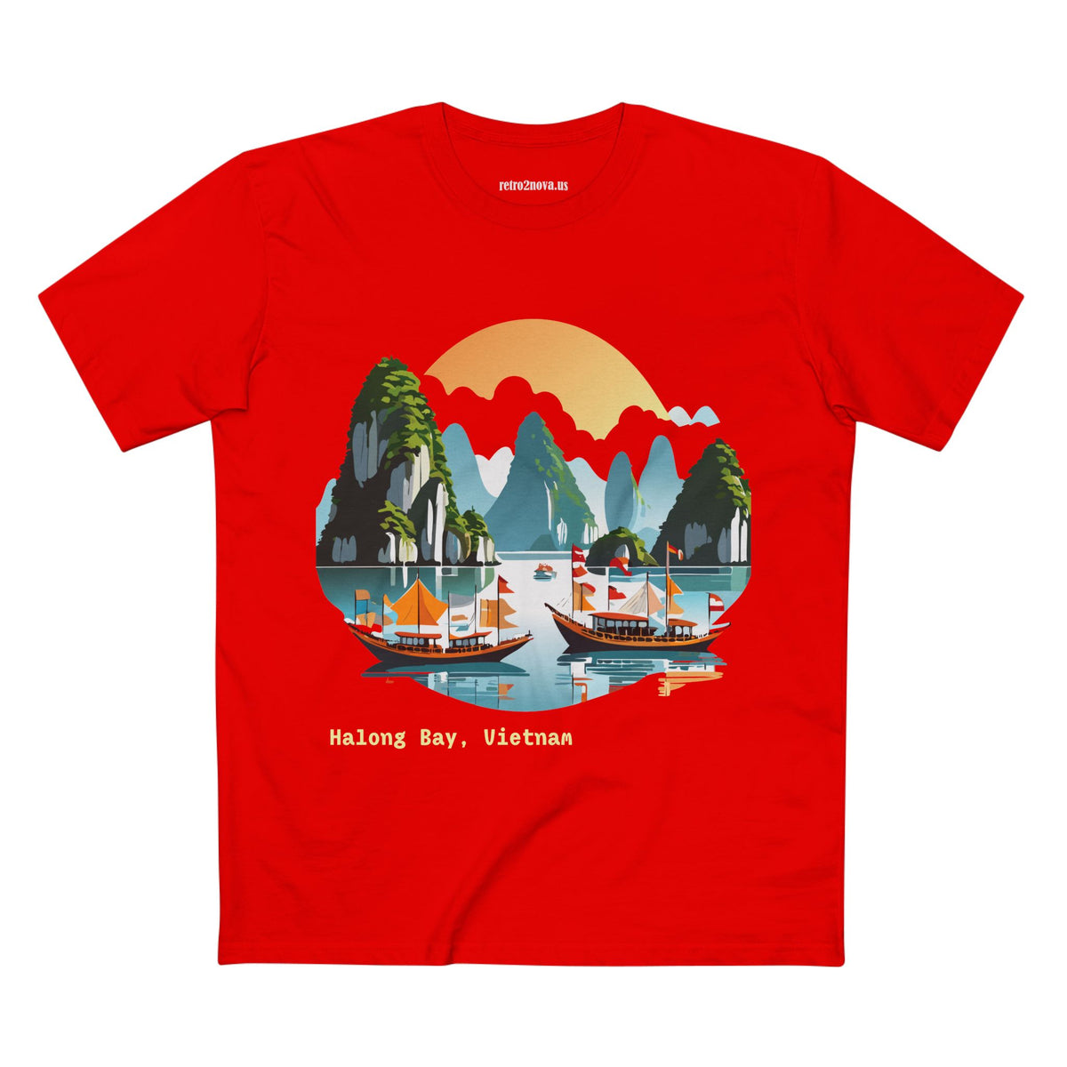 Halong Bay Vietnam landscape tee | Travel shirt, Southeast Asia souvenir