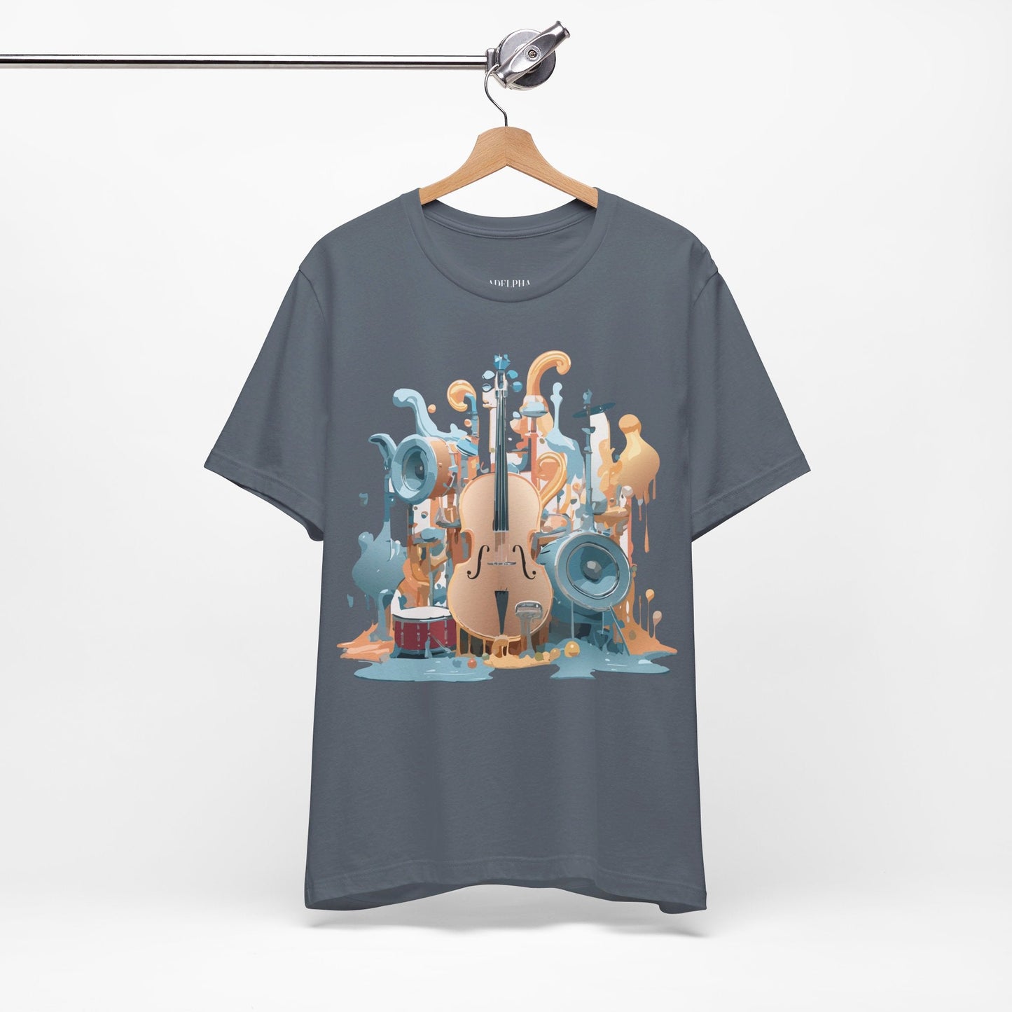 Adelpha Music Graphic T Shirt Unisex Jersey Short Sleeve Vintage Inspired Art Tee