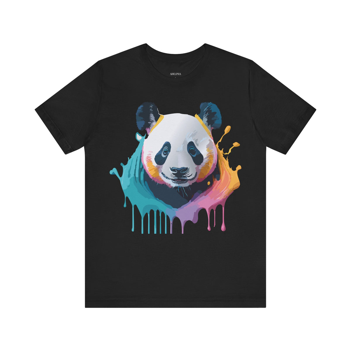 Panda Graphic Unisex Cotton Bella+Canvas Tee with Art Animal Design e54