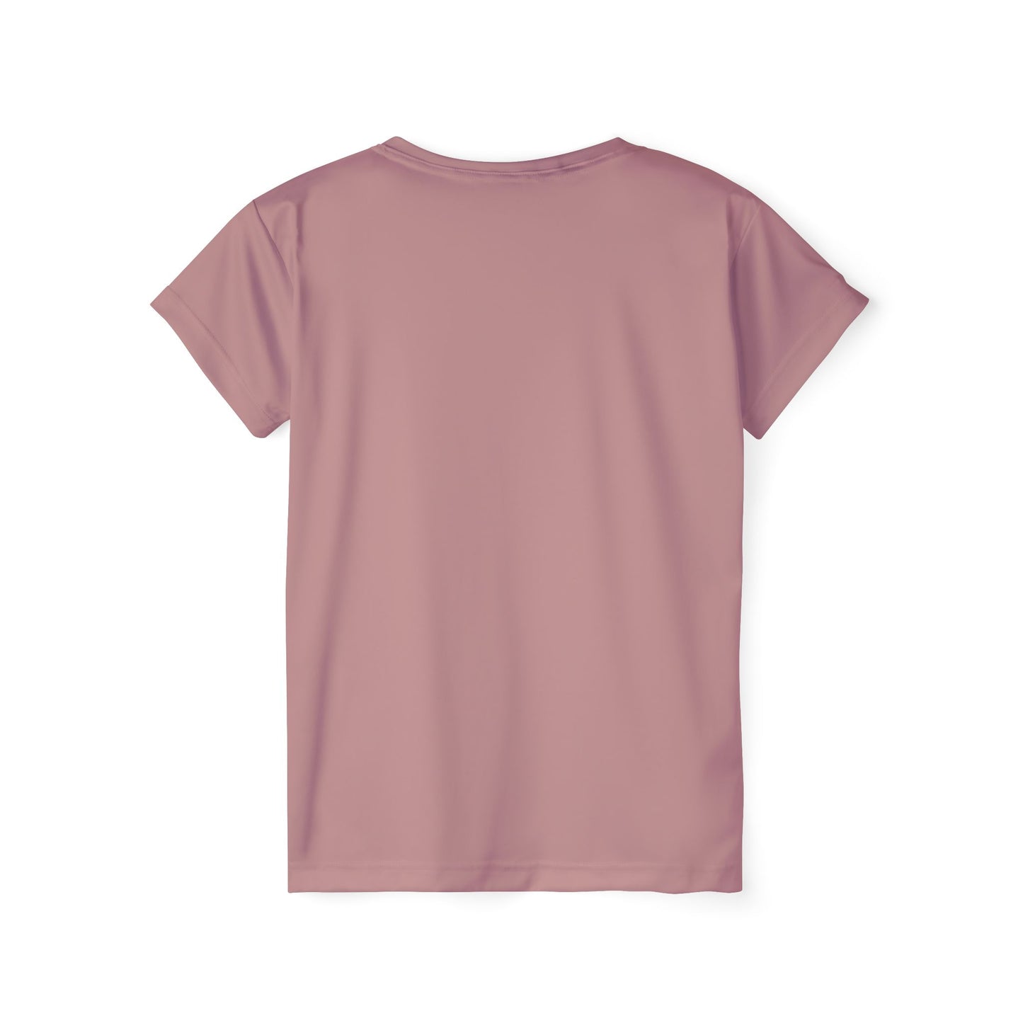 Rosy Taupe Women's Sports Jersey Short Sleeves 100% Poly Solid Mauve Color Print Athletic Tee