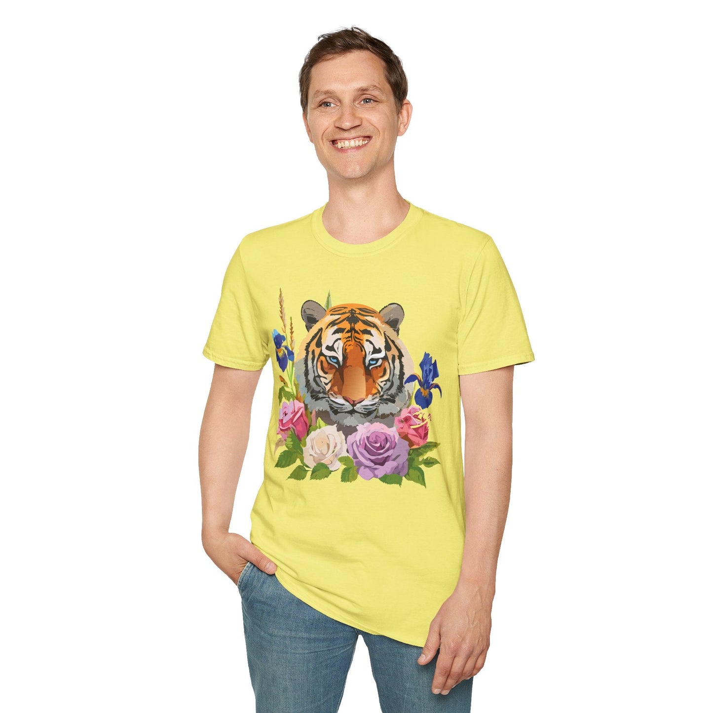 Unisex Tiger Shirt Softstyle Graphic Tee 100 Percent Cotton Apparel