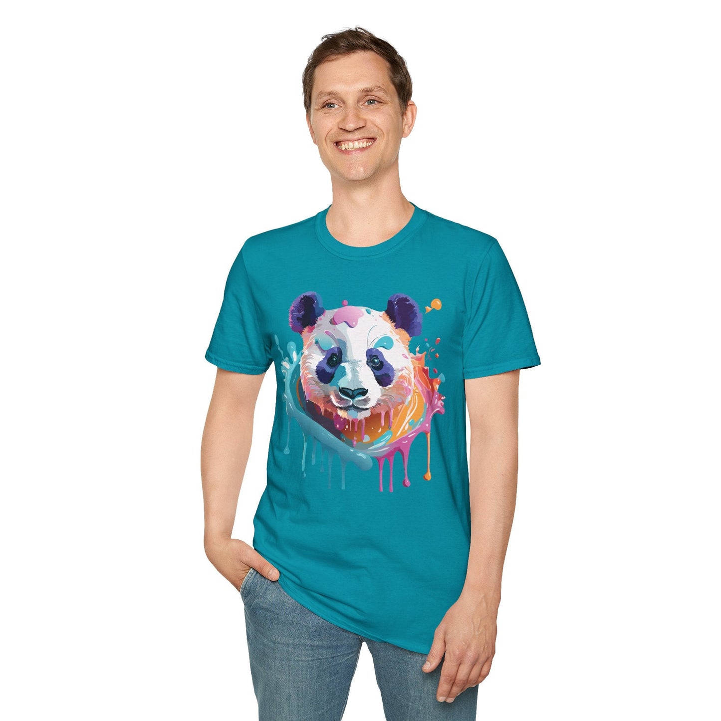 Panda Shirt T Shirt Softstyle 64000 Gildan 100 Percent Ring Spun Cotton Comfortable Animal Tee