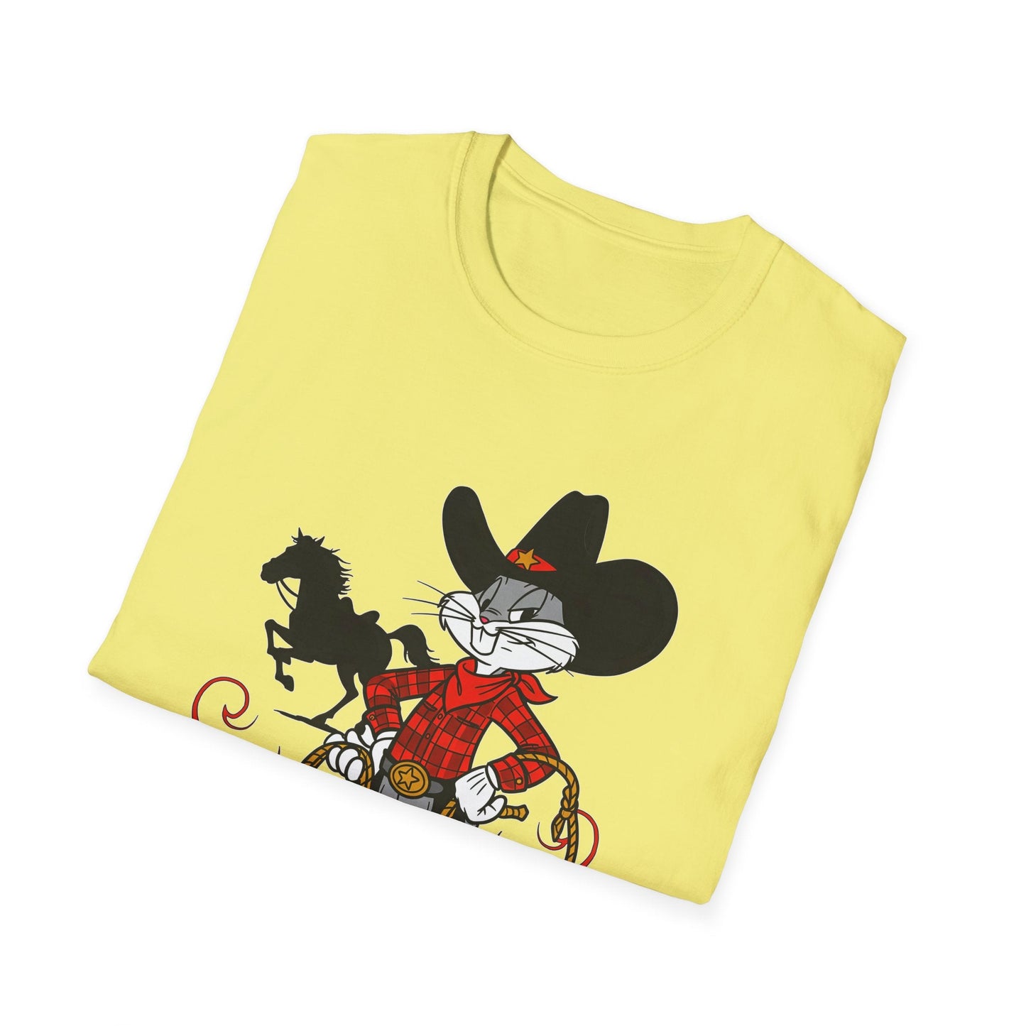 Bugs Bunny T Shirt Unisex Cartoon Tee Softstyle 64000 100 Percent Ring Spun Cotton