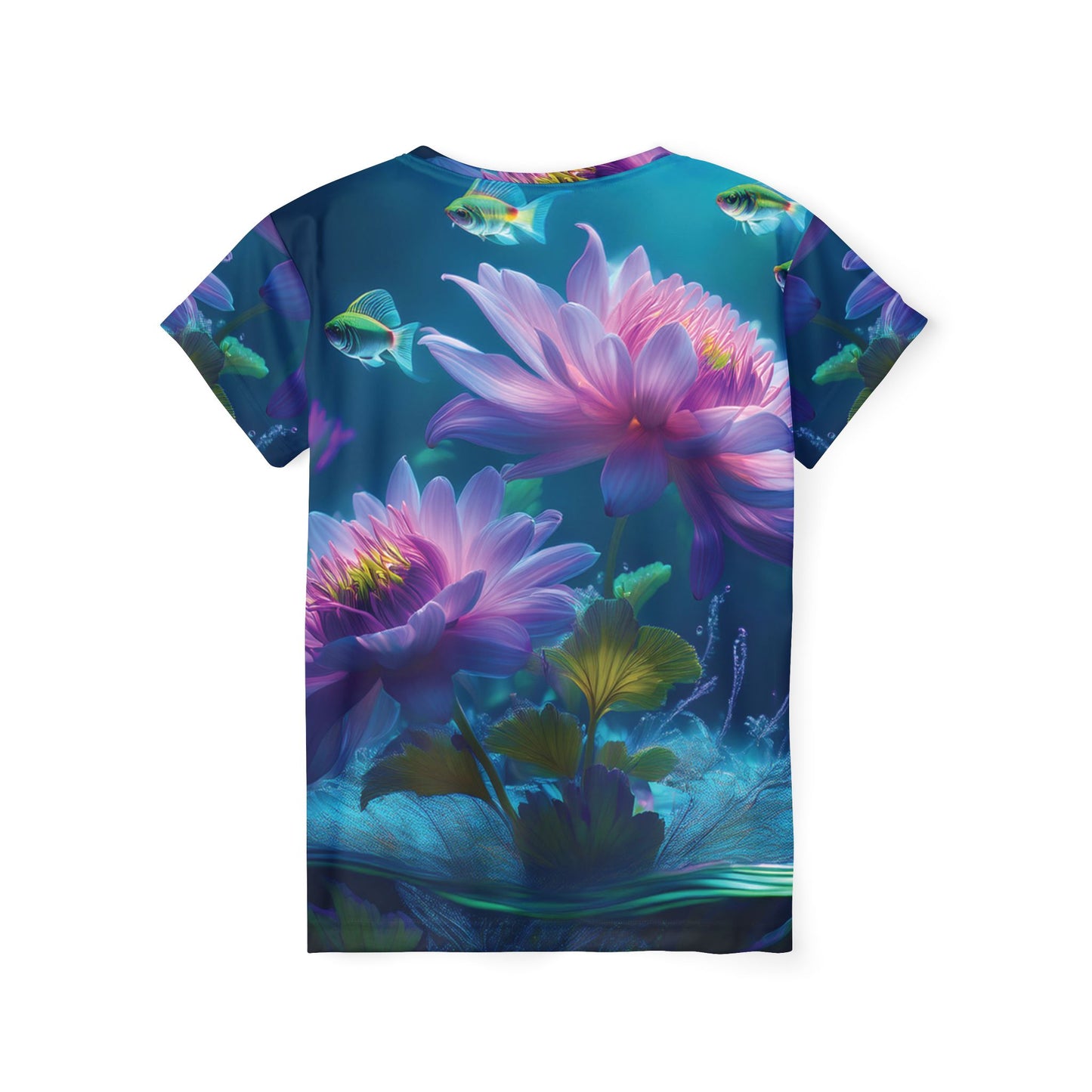 Camiseta de poliéster con flores