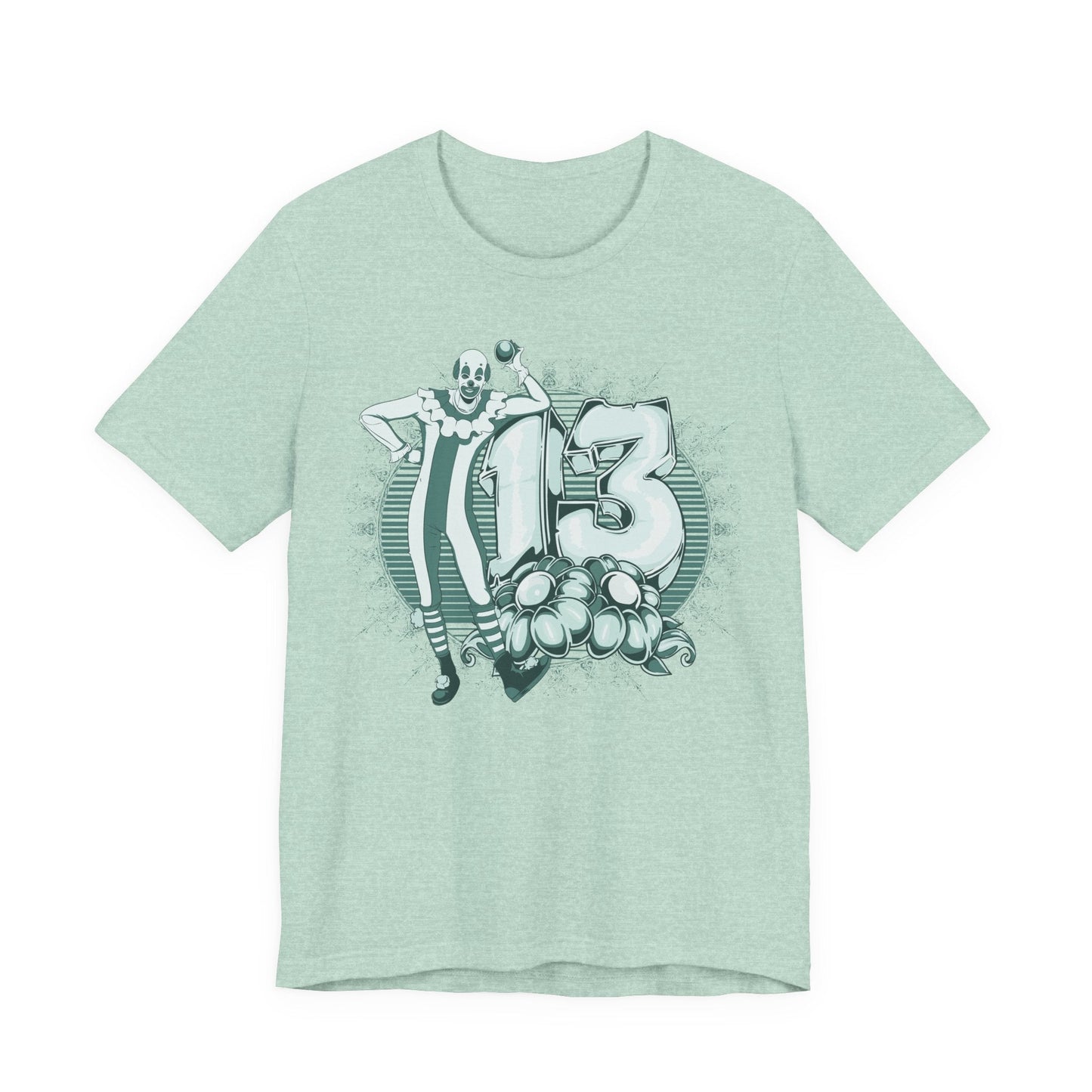 Vintage Clown Graphic Illustration Unisex Cotton T-Shirt Art-39