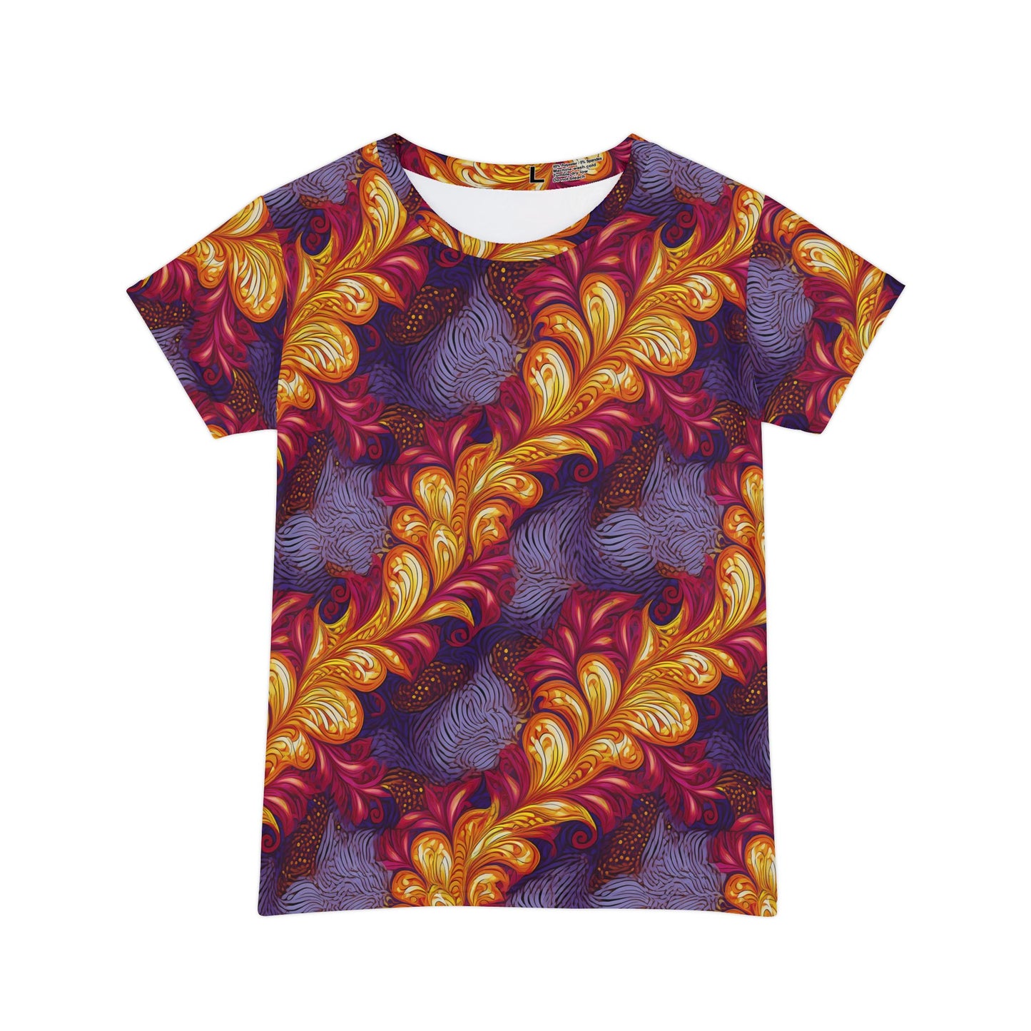 Women Poly Span T-Shirt with Floral Print
