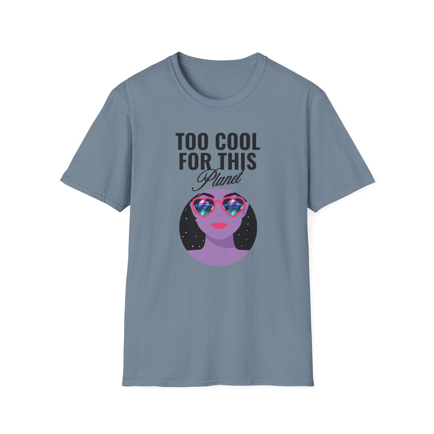 Too Cool For This Planet TShirt  Retro Alien Sunglasses Graphic Tee