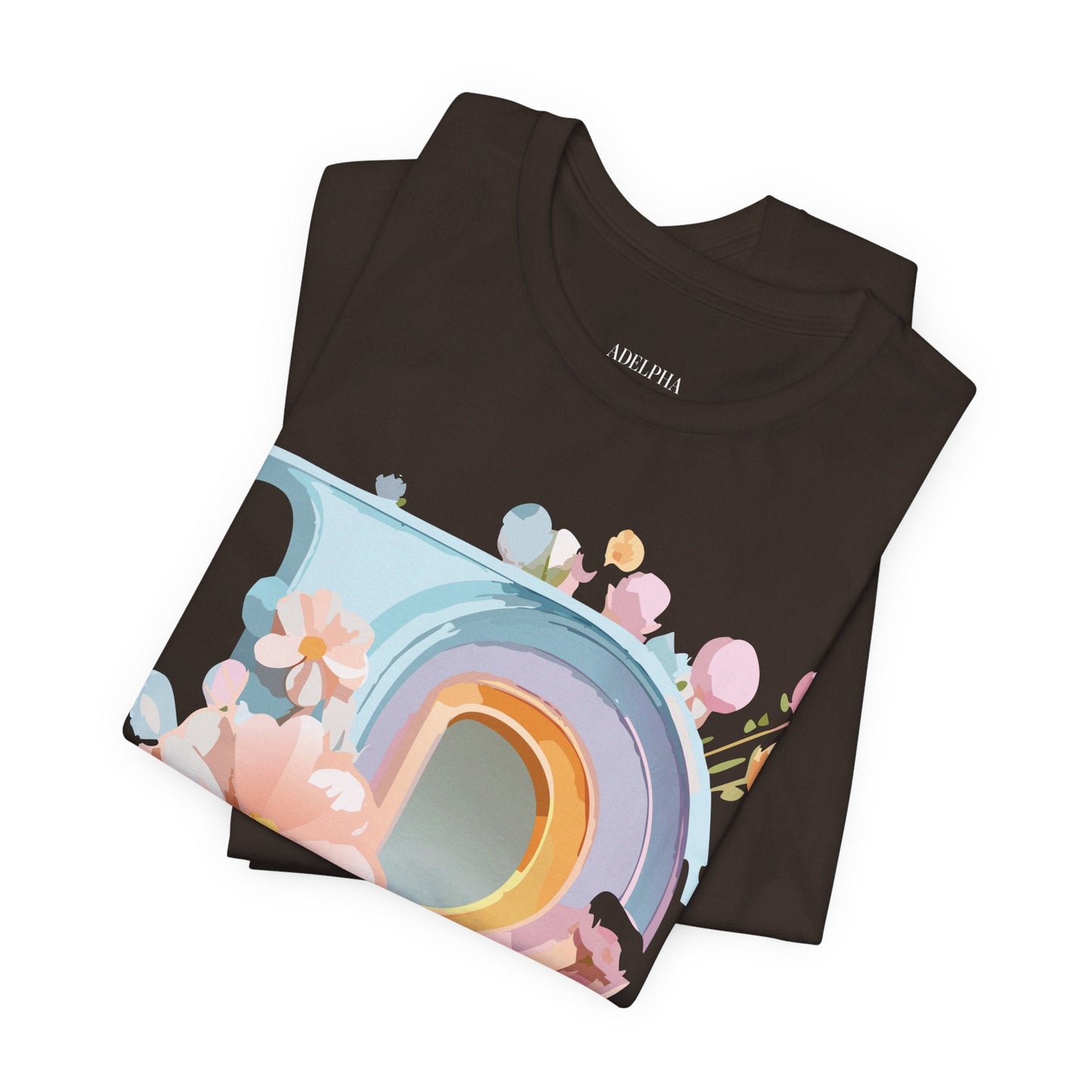 Letter P Shirt Graphic Tee Unisex Short Sleeve Vintage Inspired Art From Adelpha