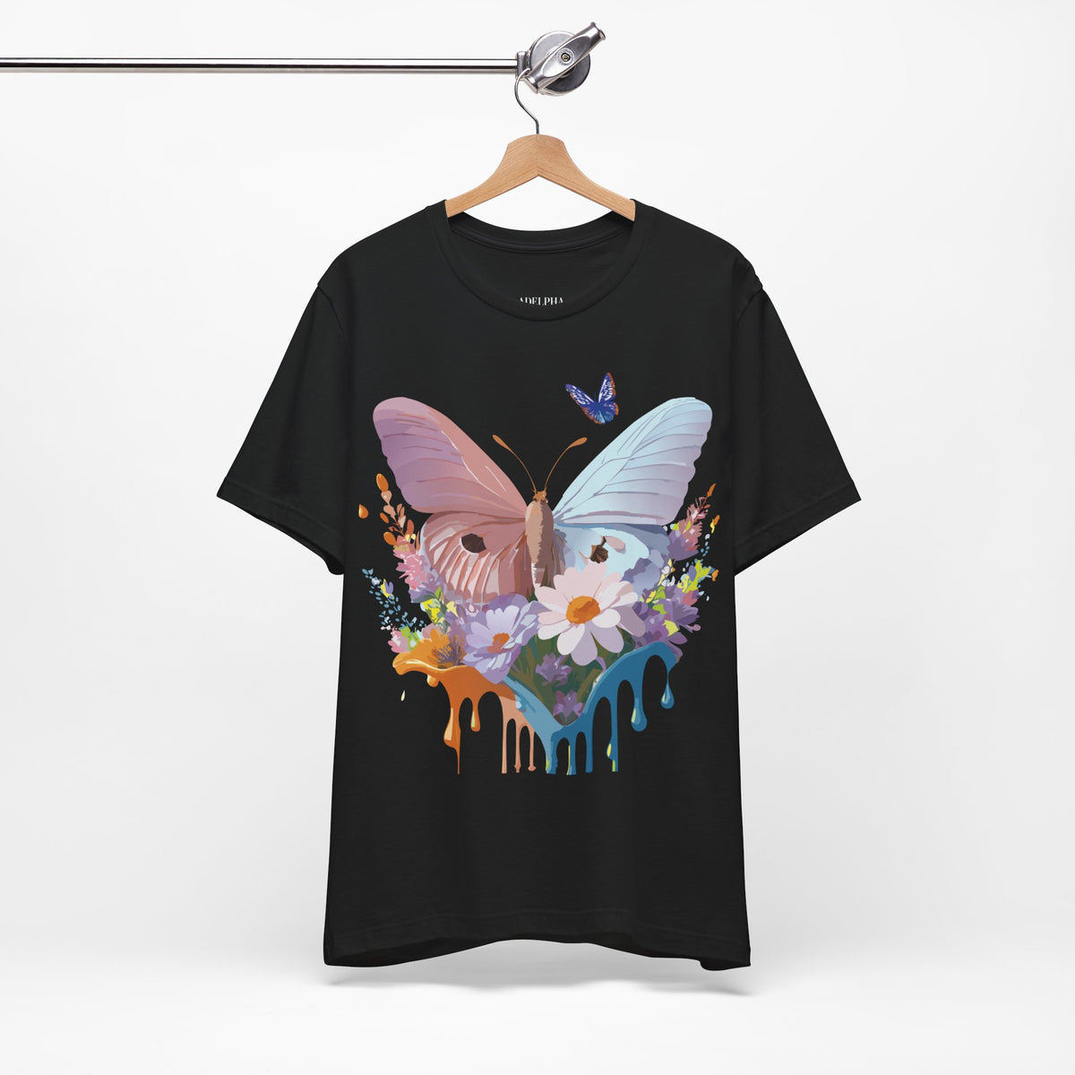 Butterfly Graphic Unisex Cotton Bella+Canvas Tee with Art Design n41