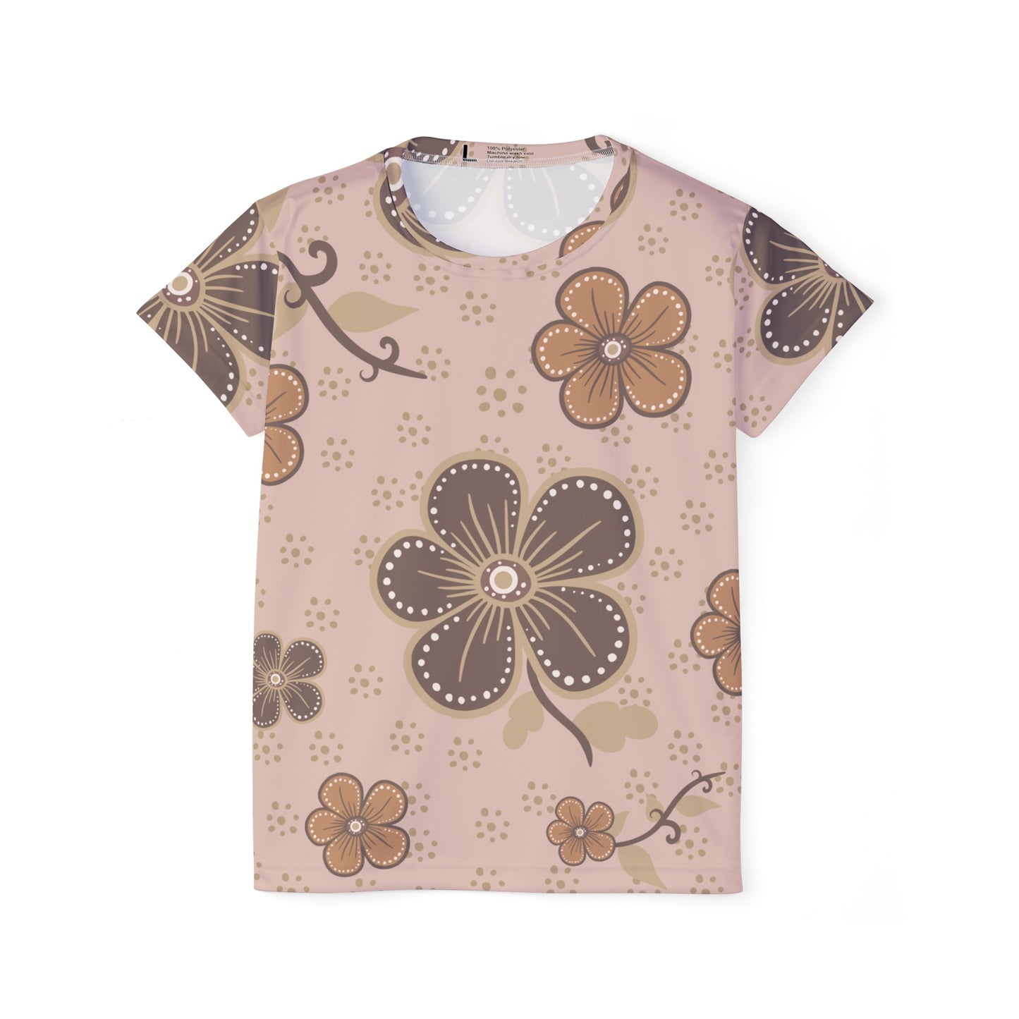 Camiseta de poliéster con estampados florales