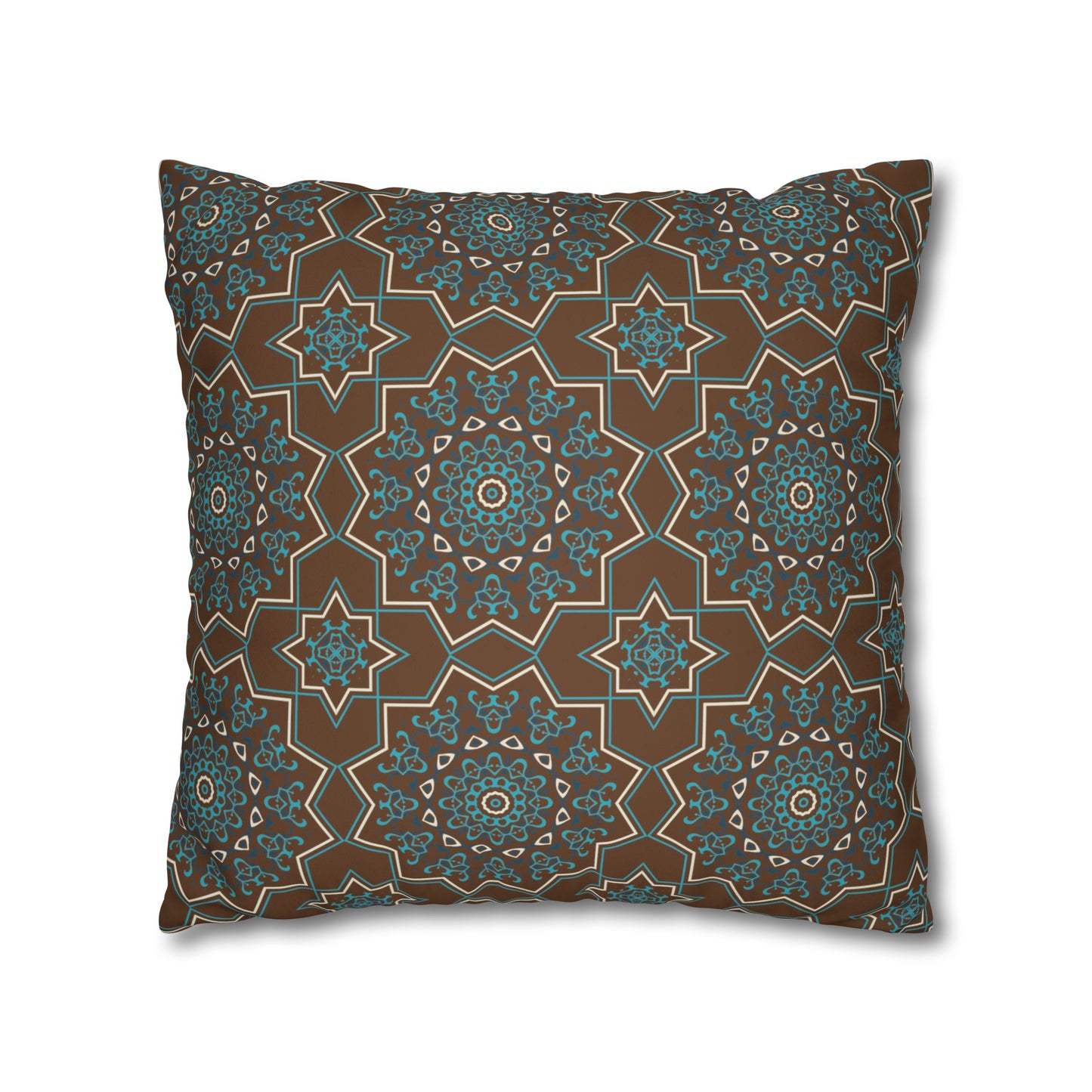 Faux Suede Pillowcase with Ornament