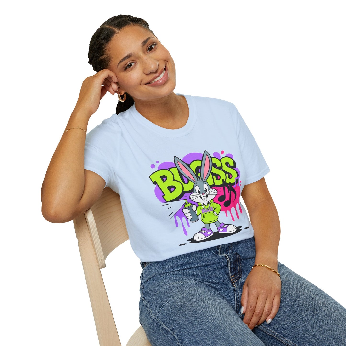 Cartoon T Shirt With Animation Unisex Funny Animals Tee Softstyle Gildan 64000 Apparel
