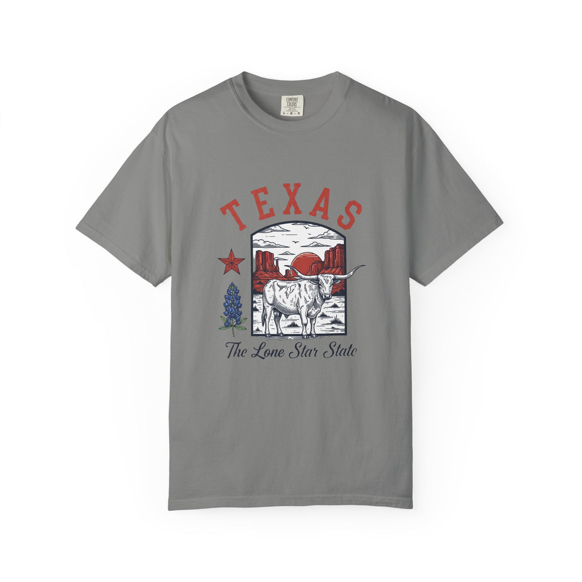 Texas State State Travel Tourist Graphic Tee Unisex 100 Cotton Comfort Colors T-Shirt