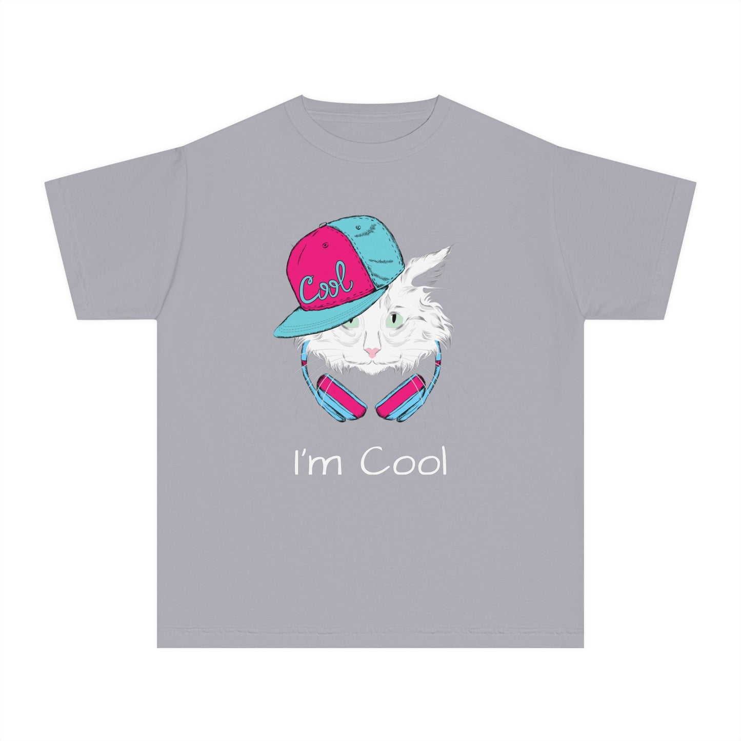 Youth Tee Shirt with Cool Cat