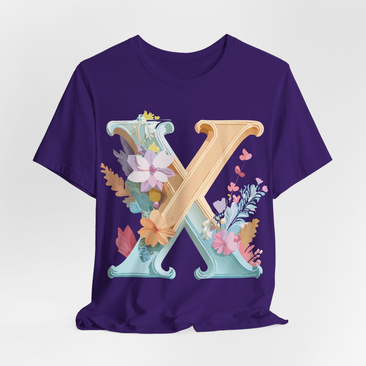Letter X Shirt Graphic Tee Unisex Vintage Inspired Artwork By Adelpha Premium Comfort