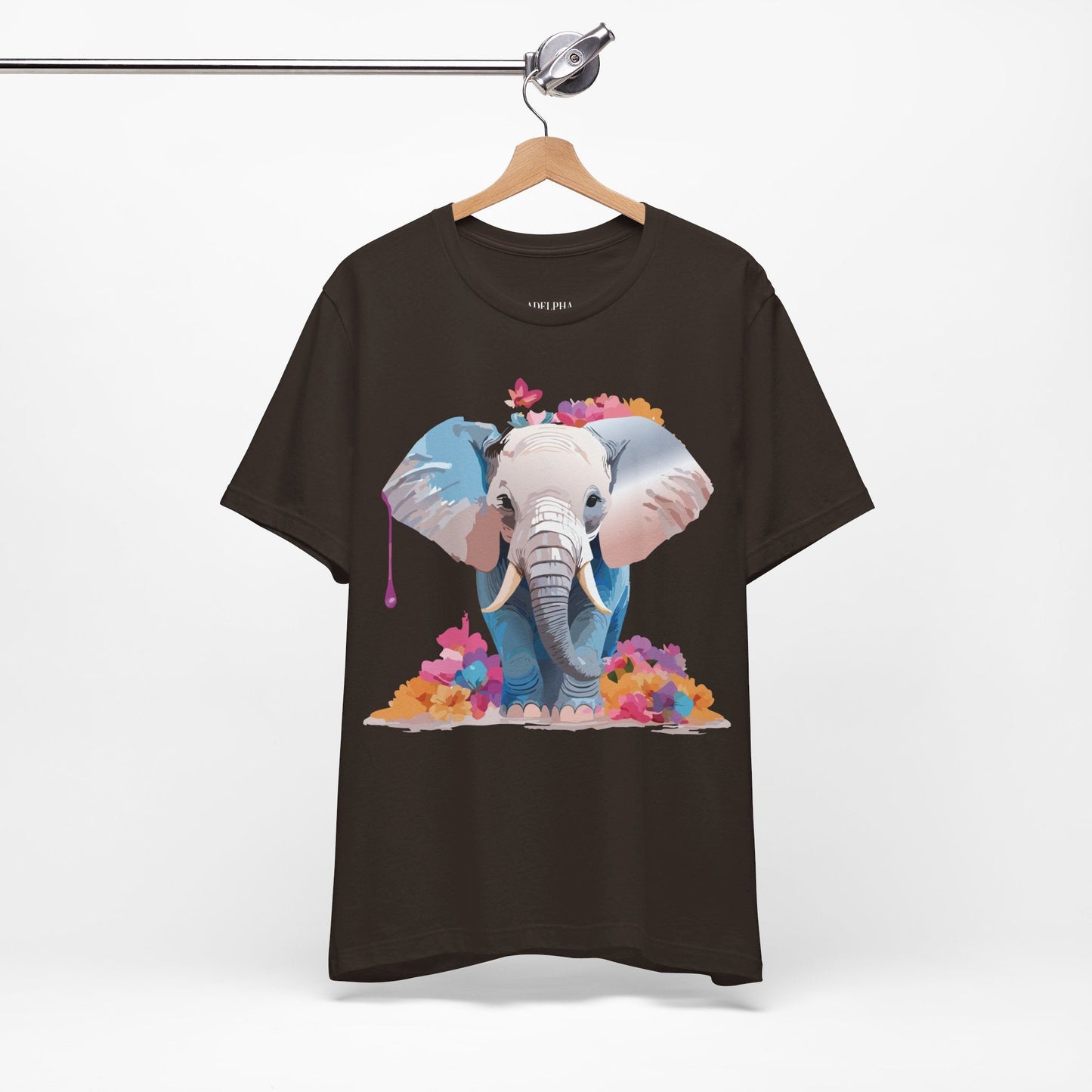 Elephant Graphic Tee Unisex Short Sleeve by Adelpha Premium Vintage Inspired Artwork