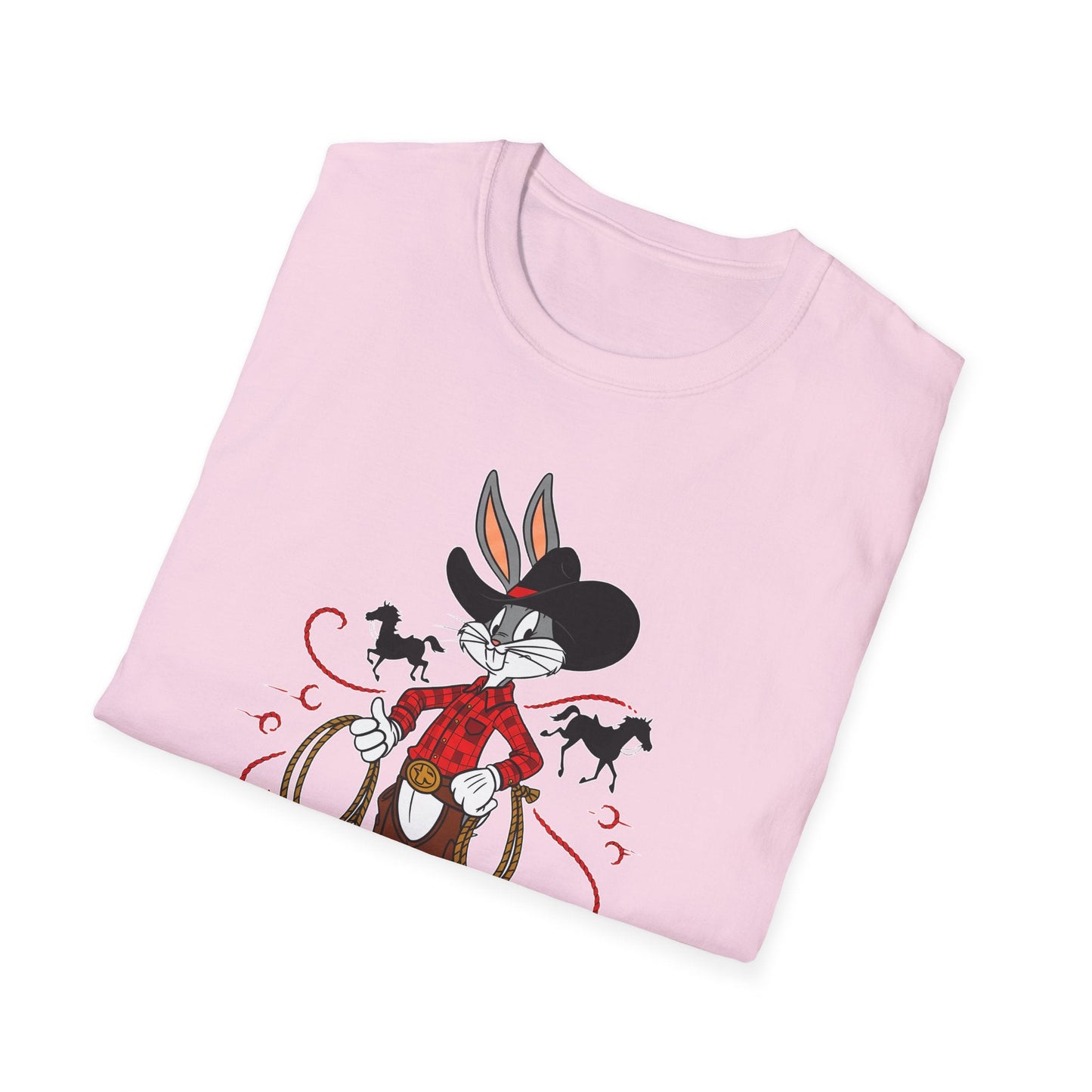 Bugs Bunny Unisex T Shirt Cartoon Design Graphic Tee Gildan Softstyle 64000 Artwork