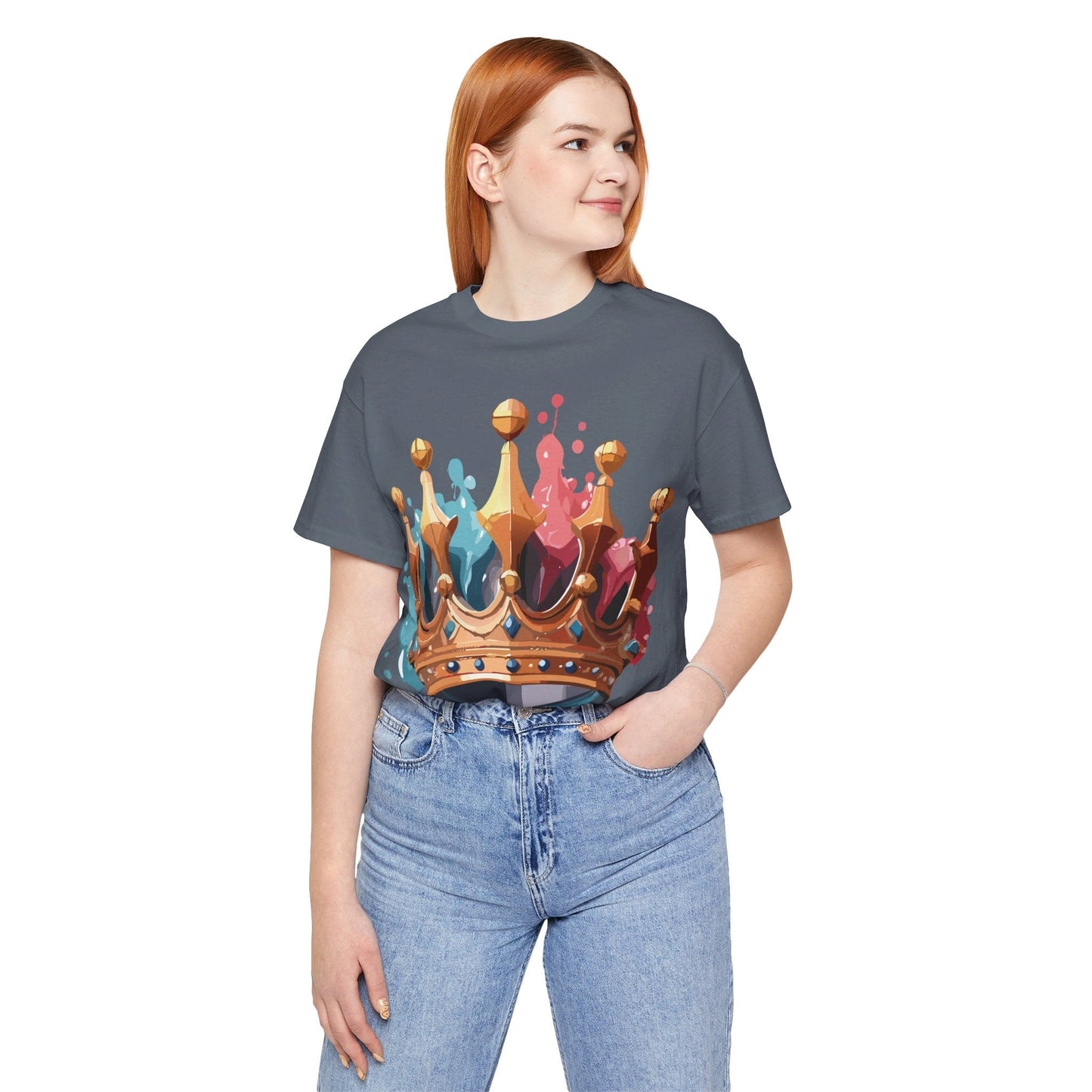 Adelpha Graphic Tee Crown Shirt Unisex Vintage Artwork Premium Casual Everyday Wear T Shirt