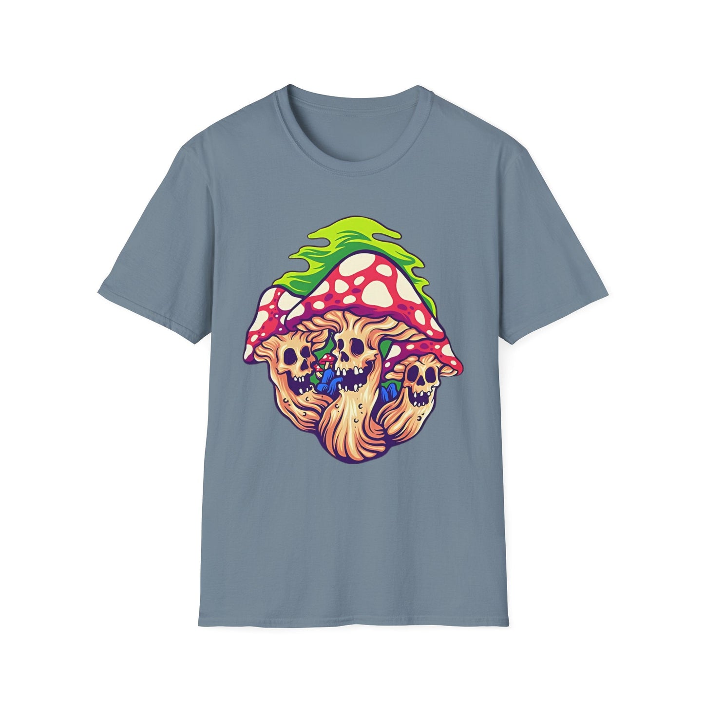 Mashroom Tee Shirt Unisex Softstyle Gildan 64000 Cotton With Funny Mashroom Design