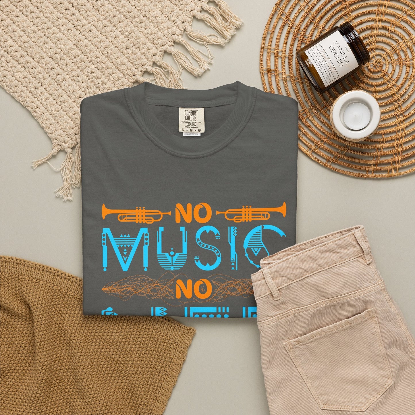 Music Graphic Design Unisex Cotton T-shirt  077