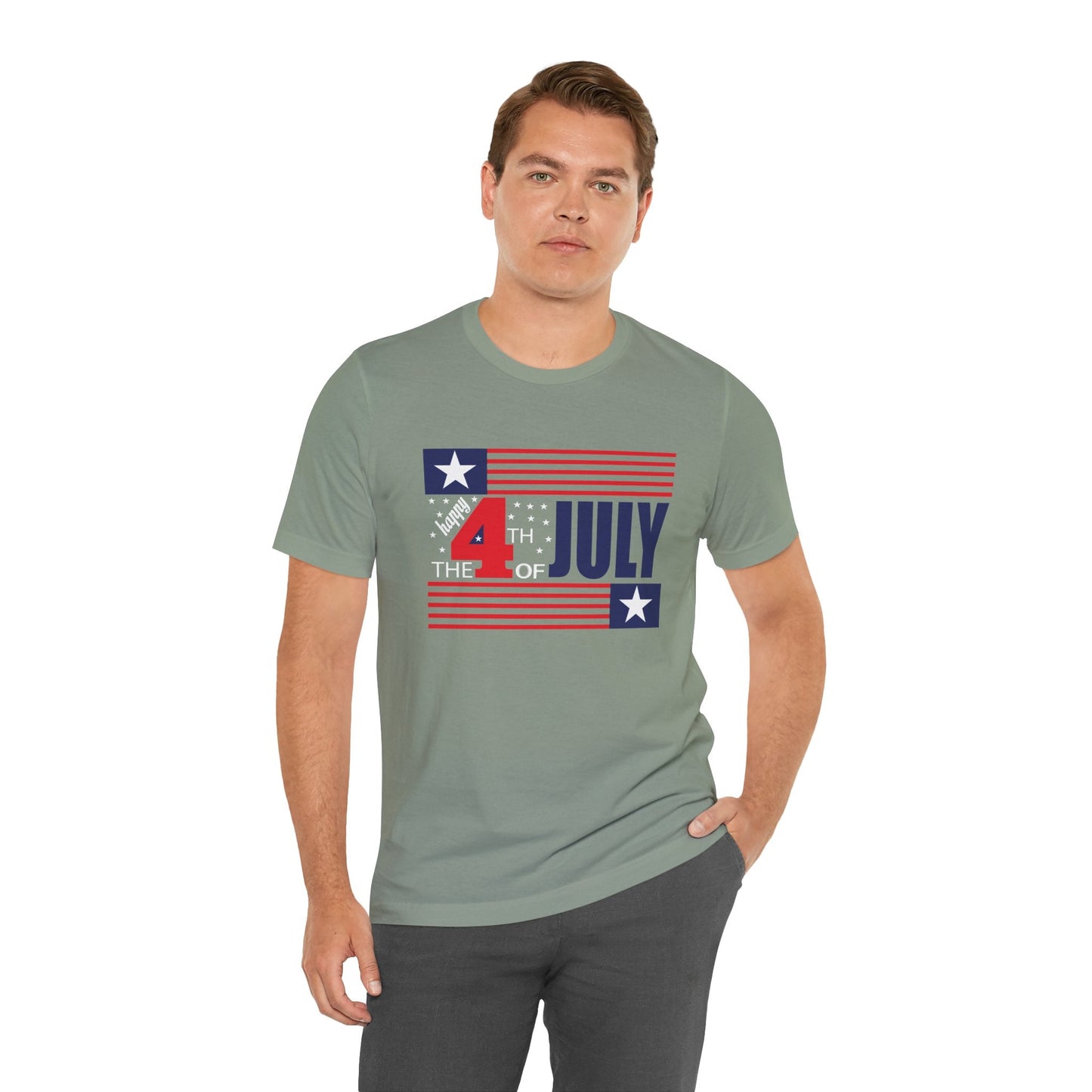 4th of July Flag Independence Day Graphic Unisex Cotton T-Shirt 014