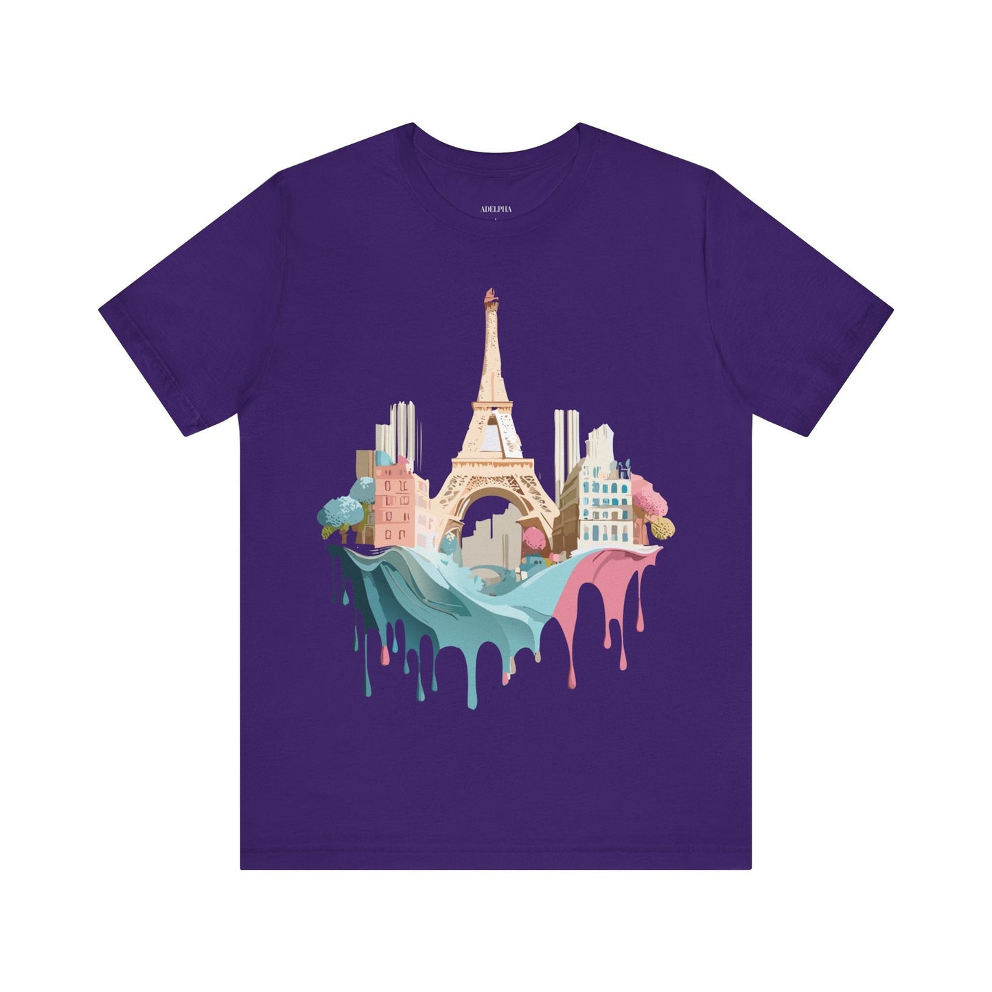 Paris Tourist Graphic Tee Unisex Jersey Short Sleeve Art Design By Vintage Inspired