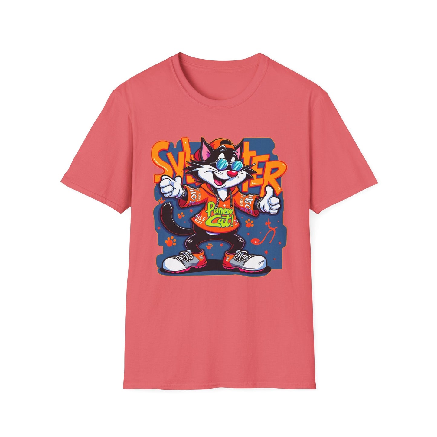 Funny Cartoon Animals Tee Shirt Unisex Gildan Softstyle 64000 Graphic Cartoon Tee