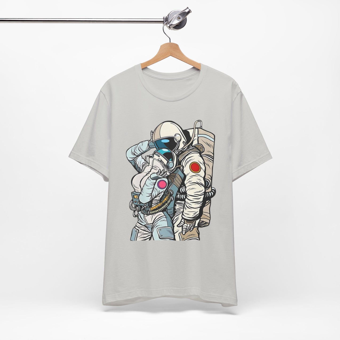 Unisex Astronaut T-shirt, Space Lovers Tee, Cosmic Top, Astronaut Graphic Tee, Cosmos Graphic T-Shirt, Love Shirt Art T-Shirt