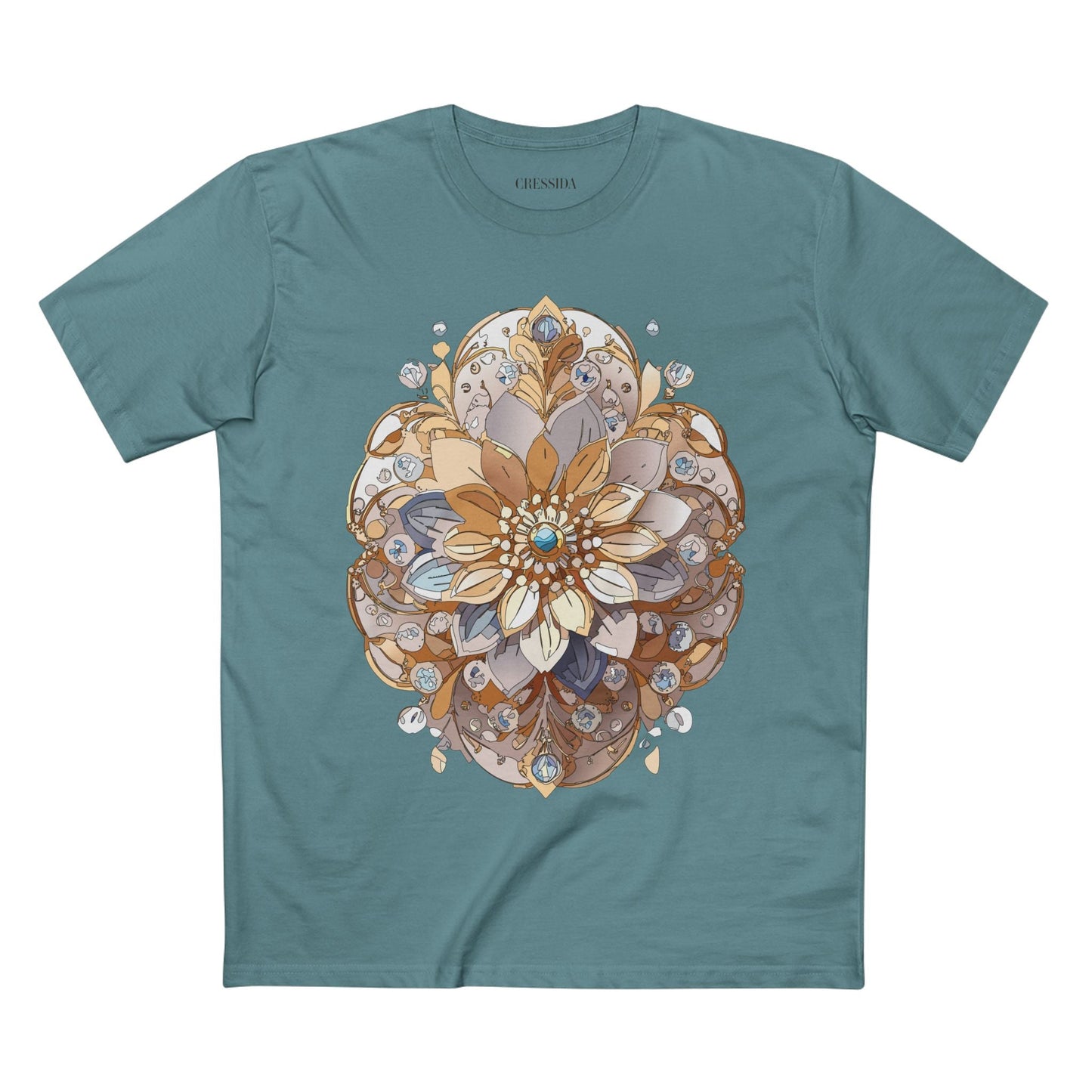 Floral Graphic T-Shirt Unisex 100 Cotton Art Design with Antique Flowers Tee 10