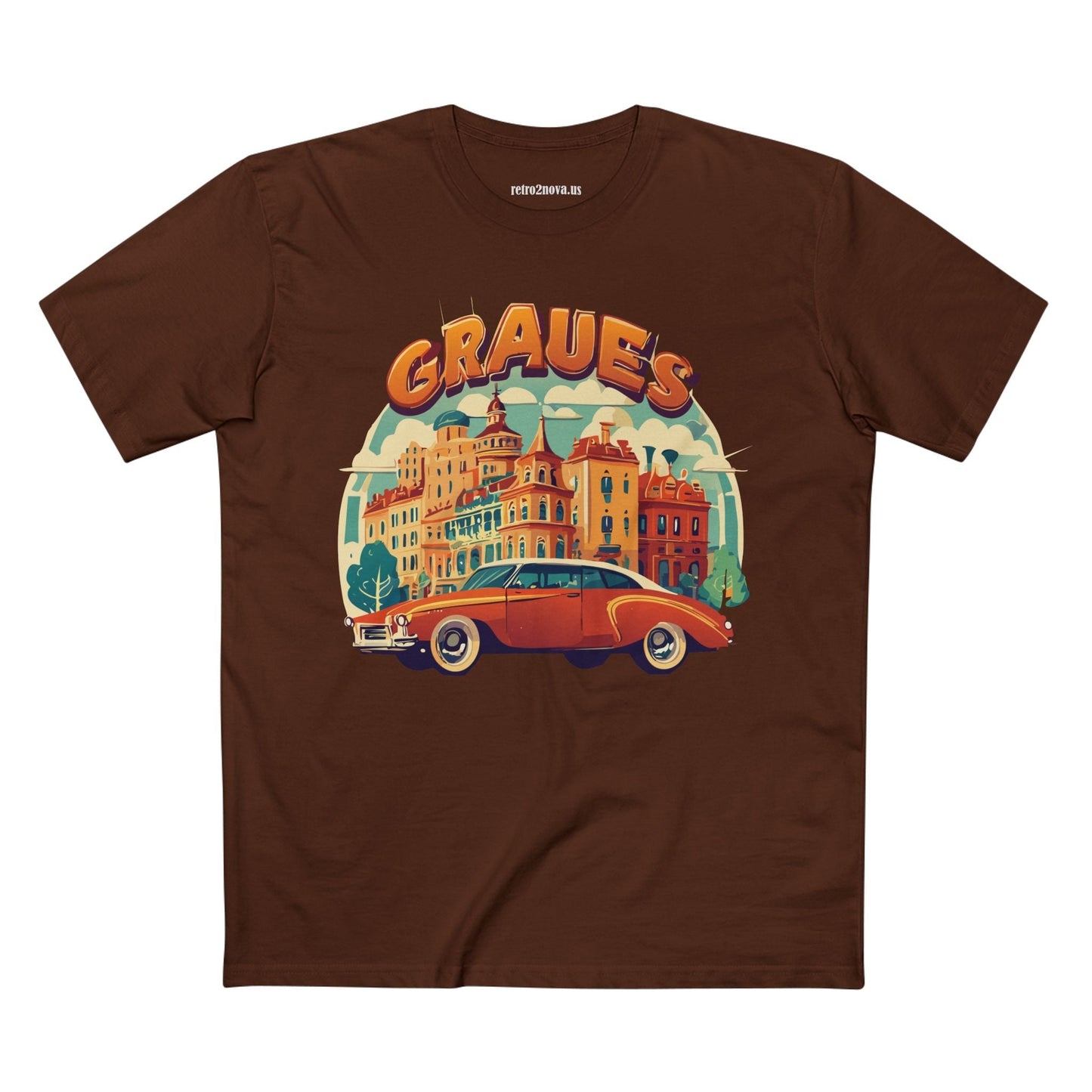 Retro Car Shirts Unisex Premium Cotton Art Tee By Retro2Nova Original Art Design Collection