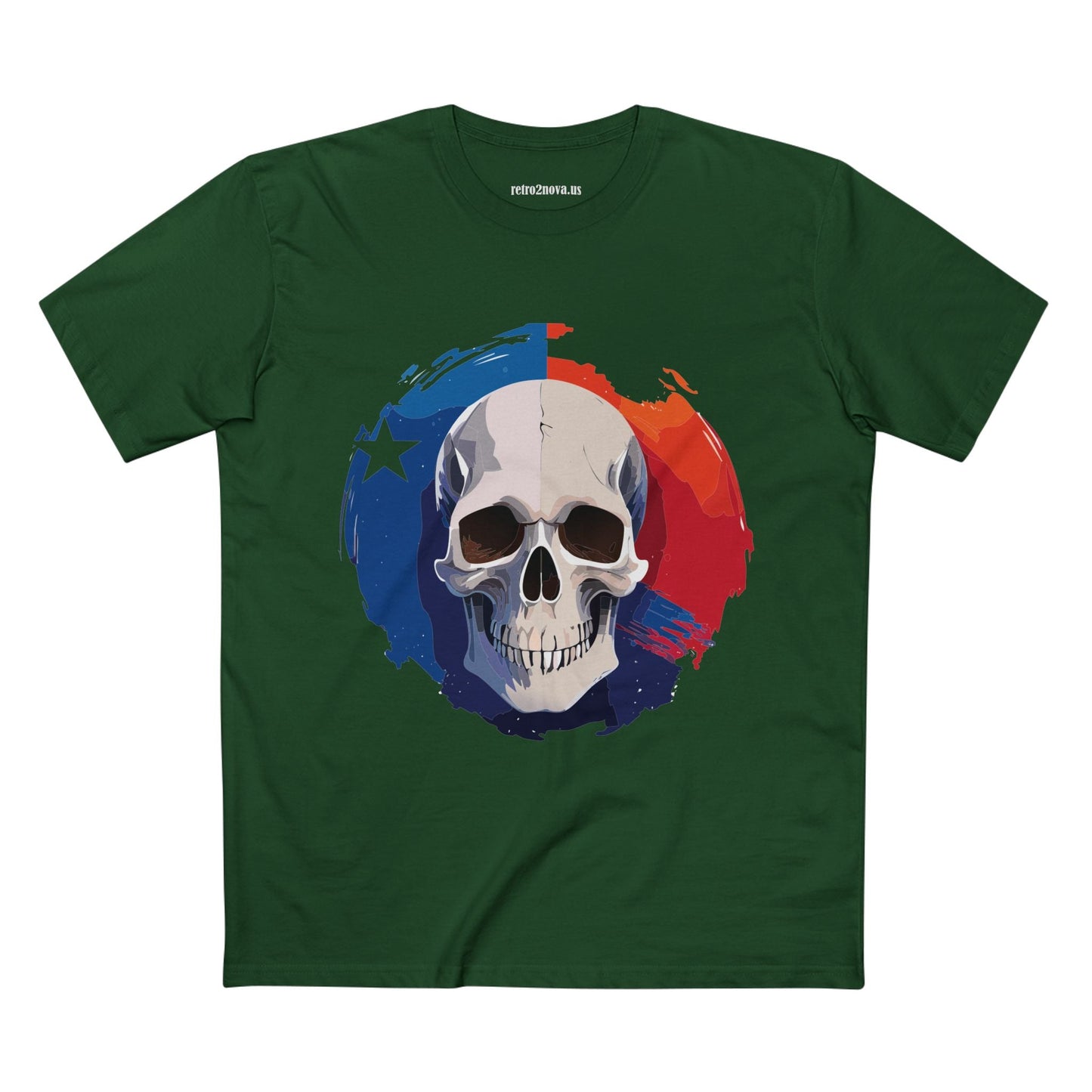 Skull Skeleton Shirt Unisex Premium Cotton Tee With Original Art Design Retro2Nova
