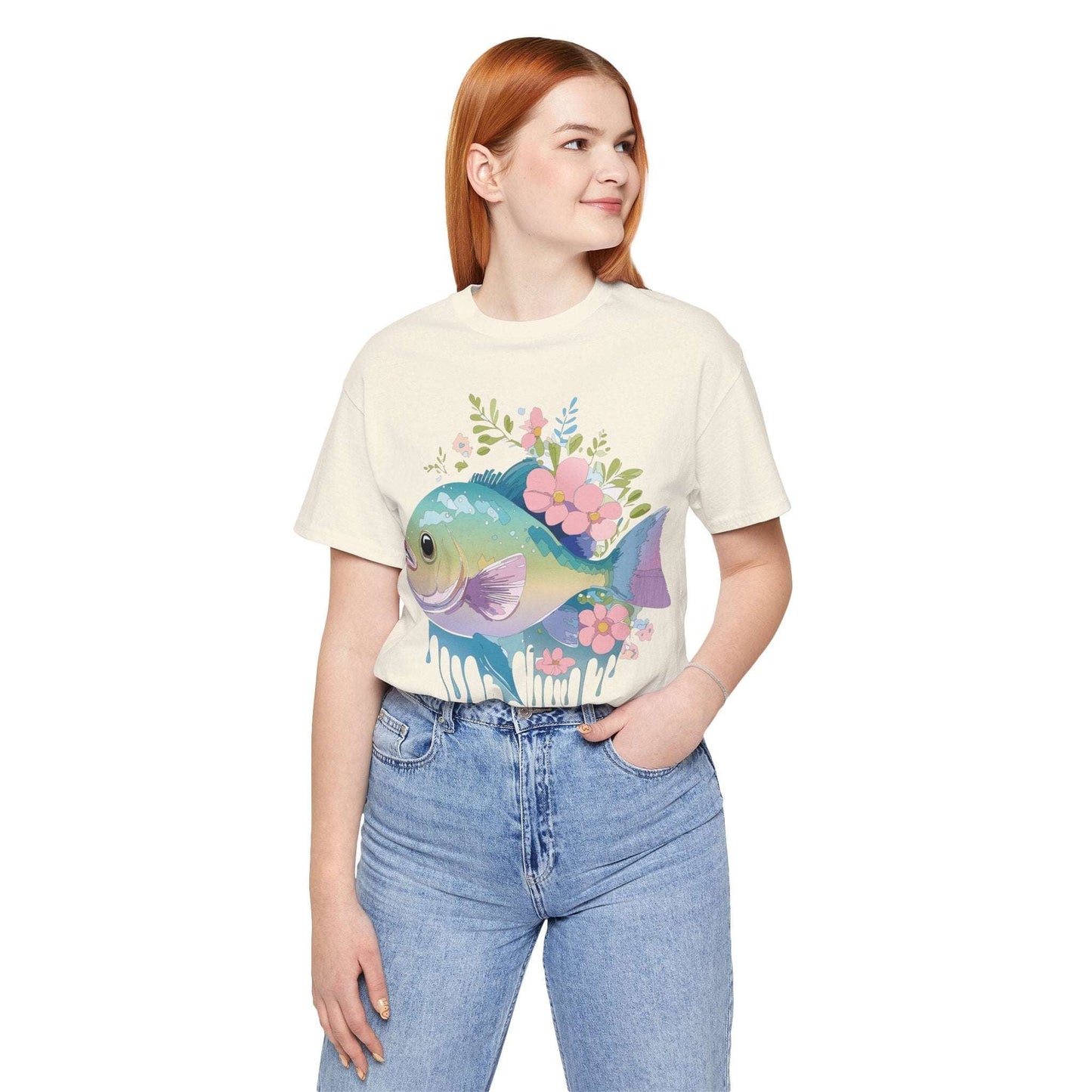 Fish Graphic Unisex 100 Cotton Vintage Artwork Tee 1