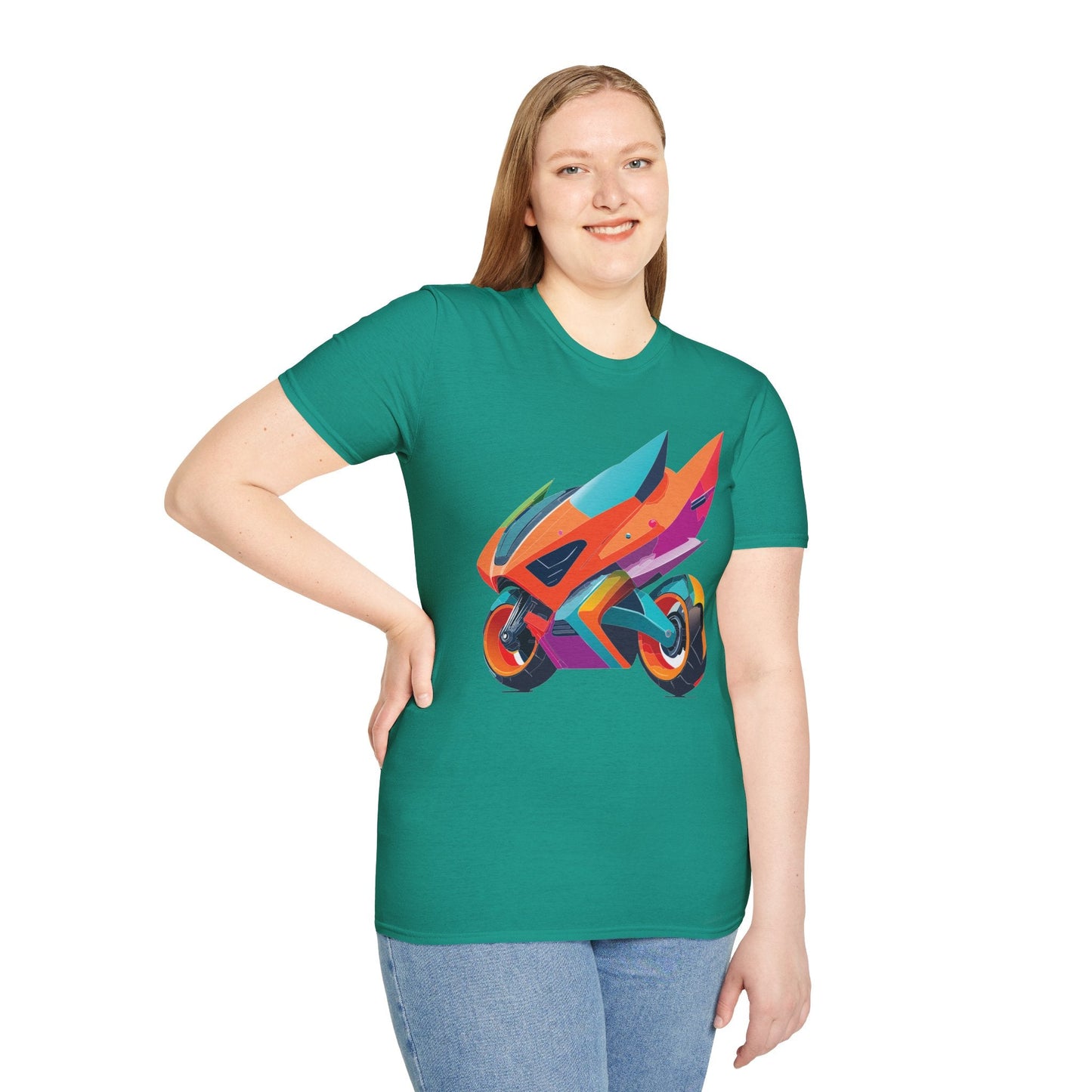 Bike Graphic Unisex Cotton Motorcycle Art Design Tee 3