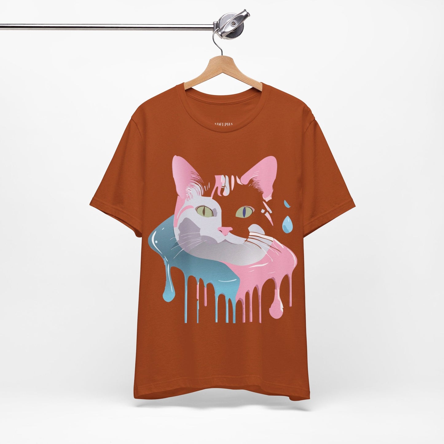 Cat Graphic Tee Unisex Short Sleeve T Shirt Adelpha Vintage Inspired Design