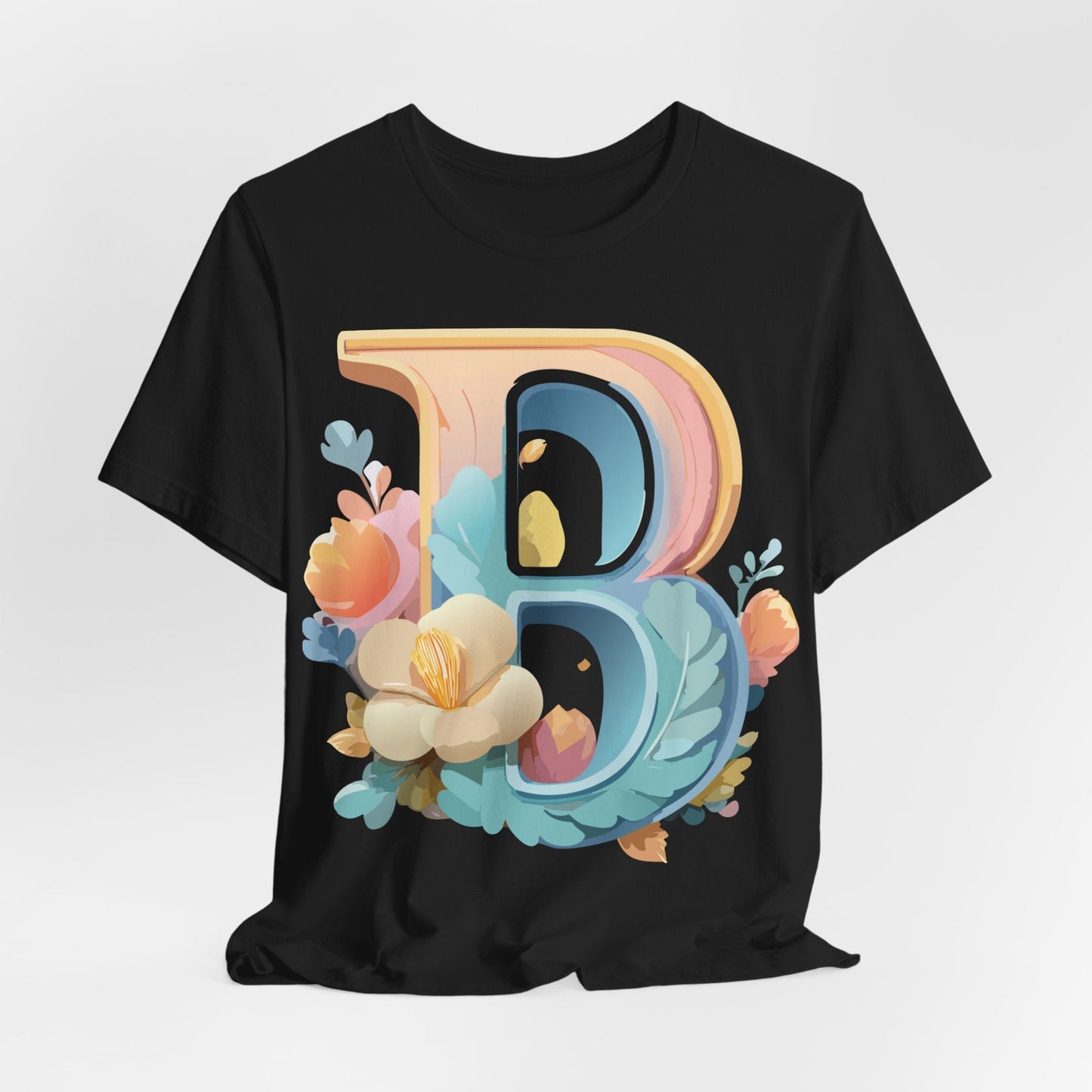 Letter B Graphic Tee Unisex Jersey Short Sleeve With Vintage Inspired Artwork By Adelpha