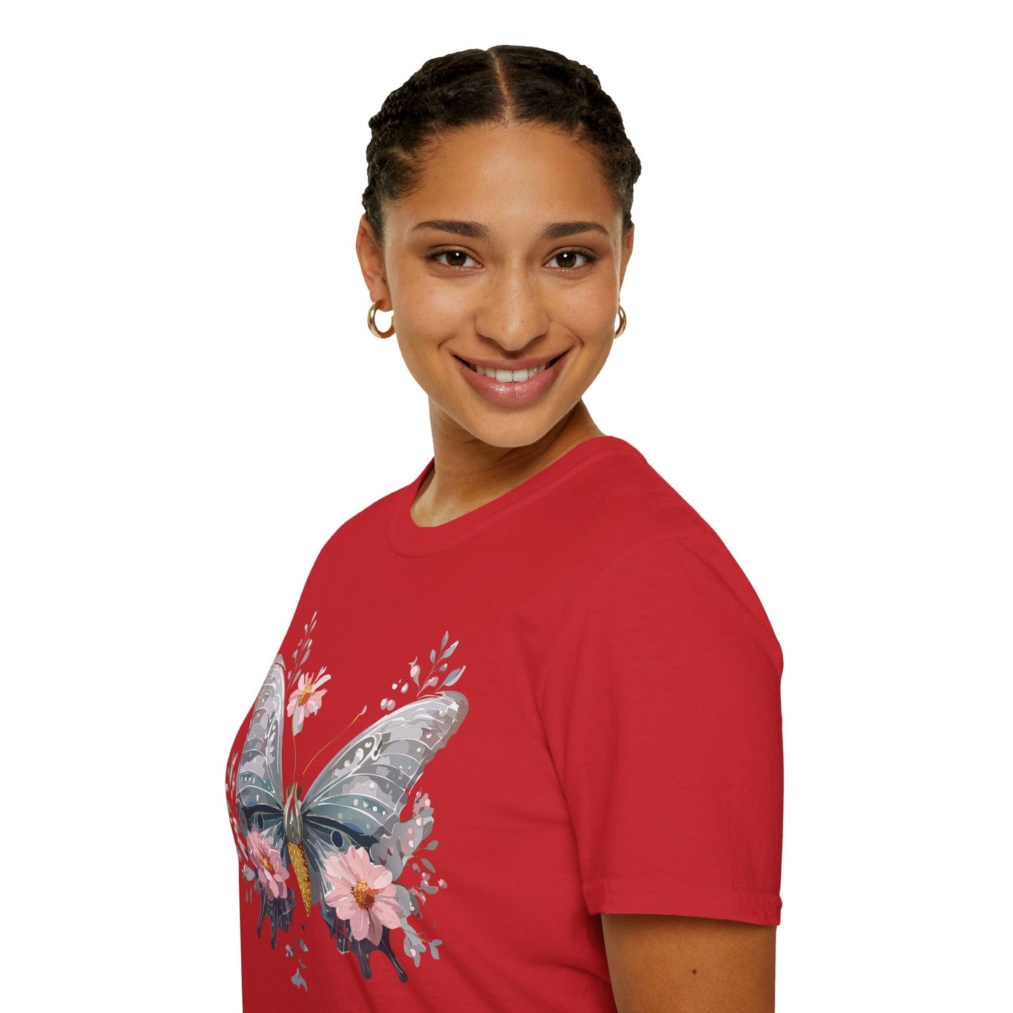 Butterfly Themed Unisex T Shirt Softstyle Monarch Gildan 64000 Ring Spun Cotton Tee