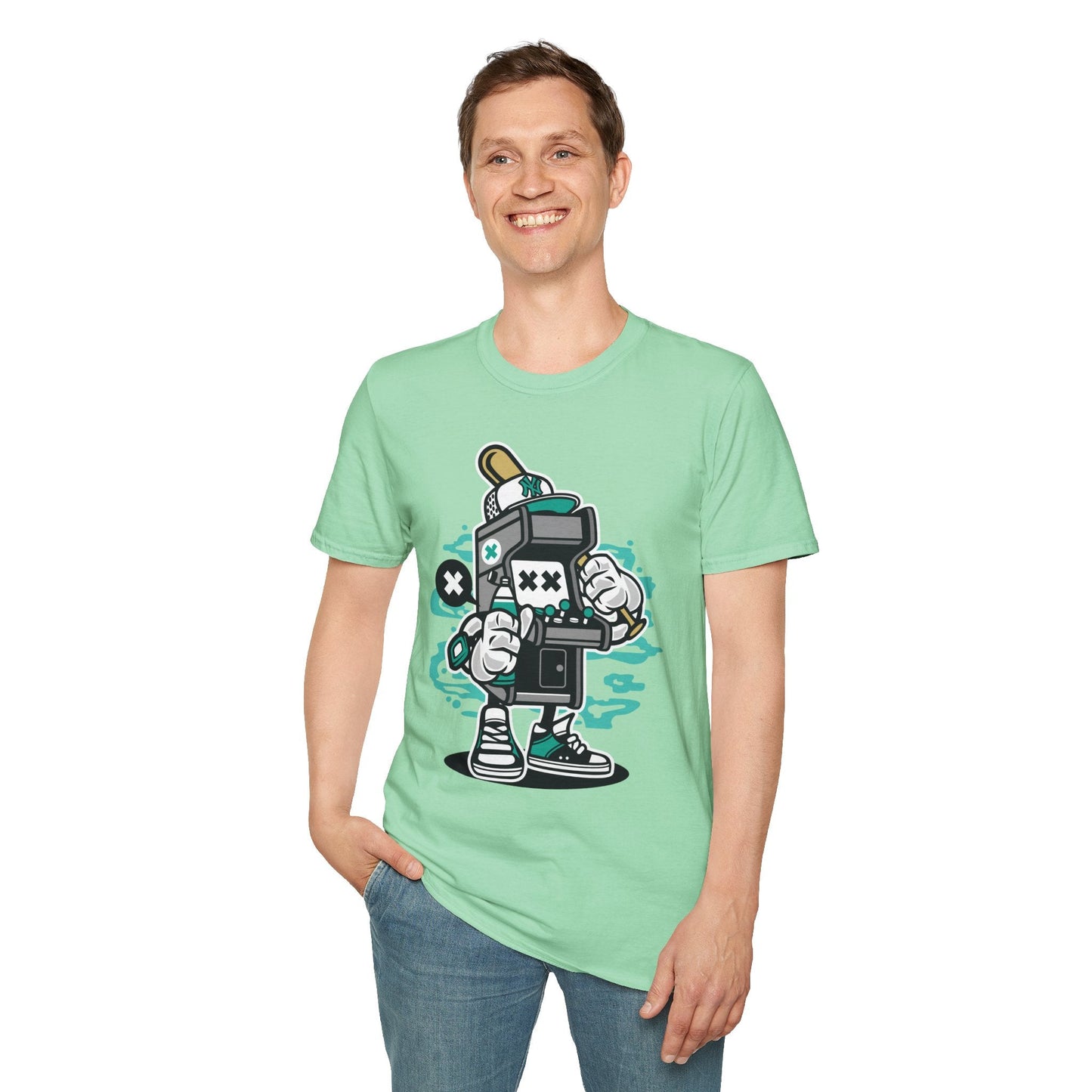 Unisex Gildan Softstyle Cartoon T Shirt Animation Design Funny Tee Ring Spun Cotton