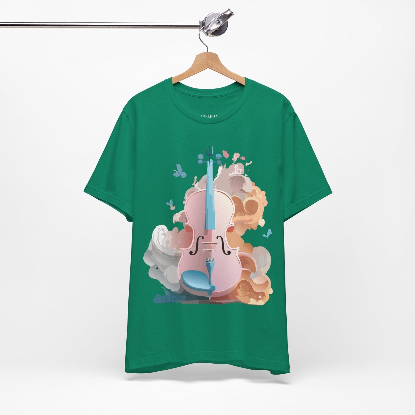 Music Graphic Unisex 100 Cotton Vintage Art with Musical Elements Tee 11