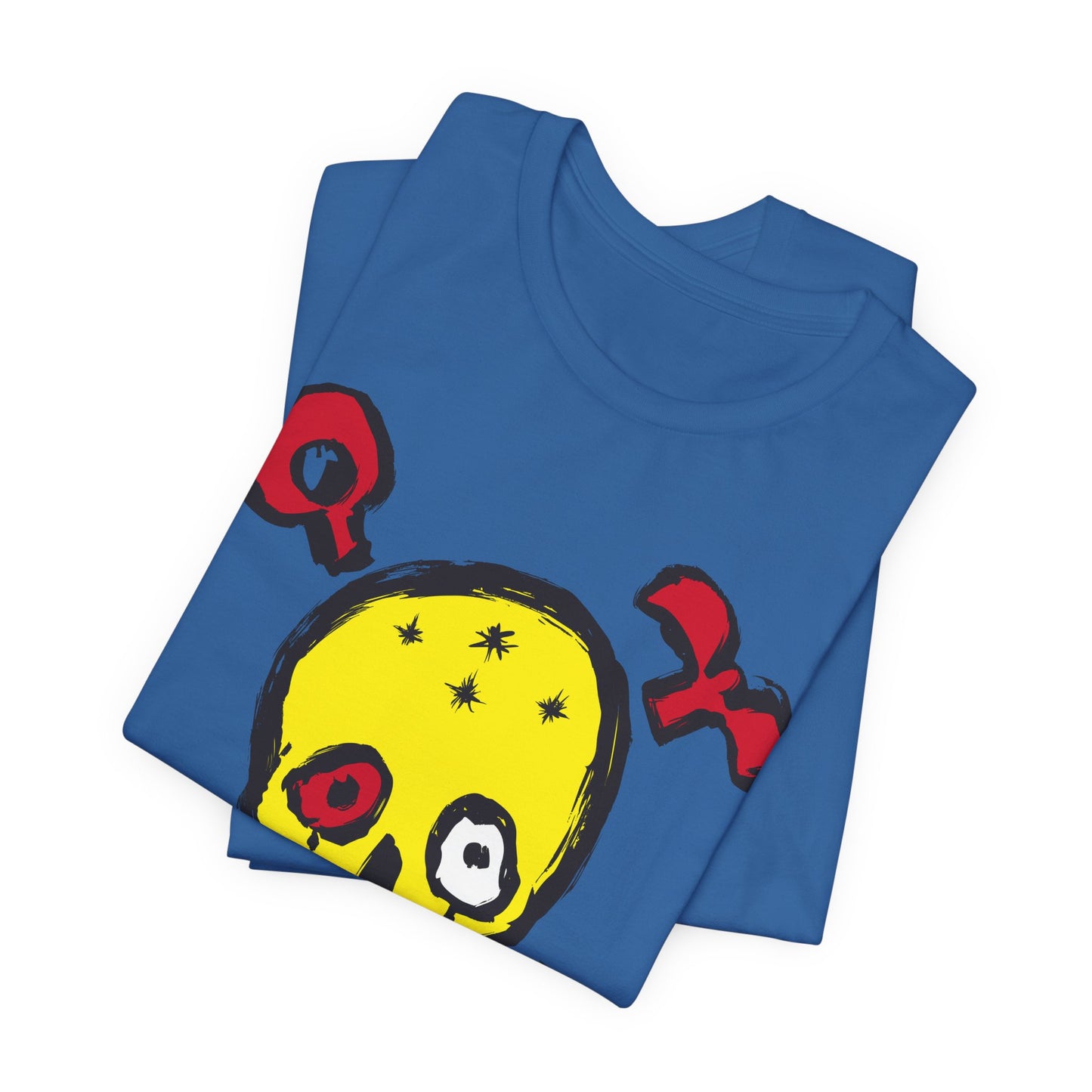 Yellow Skull Graphic Design Tee, Skull Shirt, Vintage Tees, Art Design T-Shirt, Vintage Graphic Tee, Art Shirts with Skulls