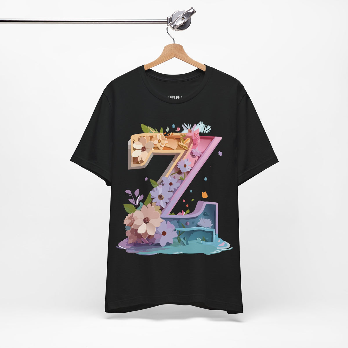 Letter Z Graphic Unisex Cotton Bella+Canvas Tee with Art Letter Design