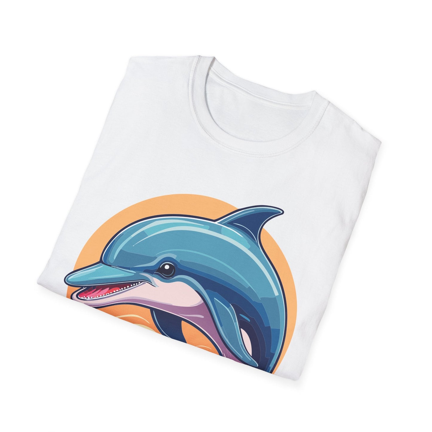Unisex Dolphin Shirt Gildan Softstyle 64000 Tee 100 Percent Ring Spun Cotton Breathable Comfort