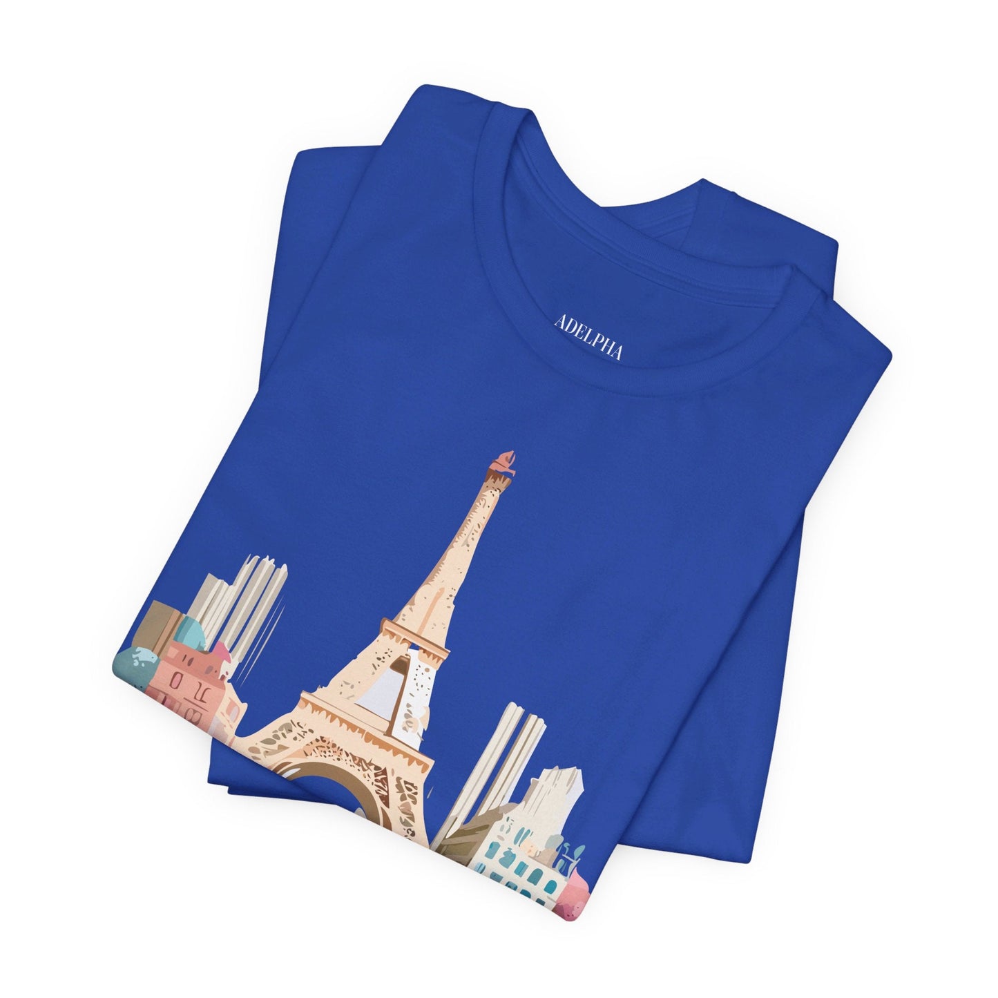 Paris Tourist Graphic Tee Unisex Jersey Short Sleeve Art Design By Vintage Inspired