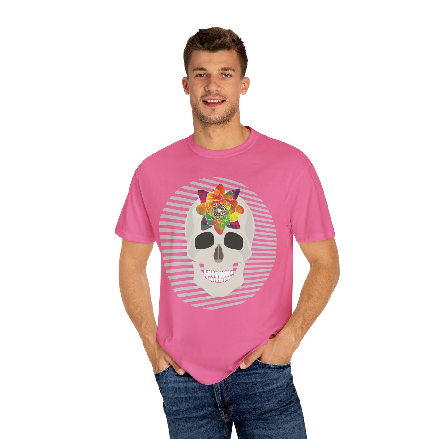 Unisex Cotton Tee Shirt with Skull