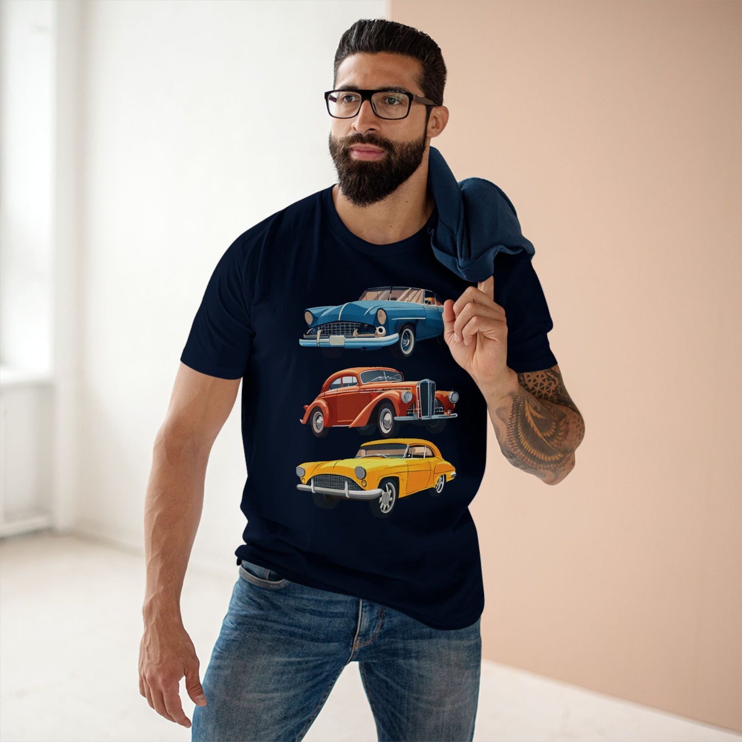 Retro Car Shirts Vintage Car Shirts RC4 Unisex Premium Cotton Tee With Original Art By Retro2Nova