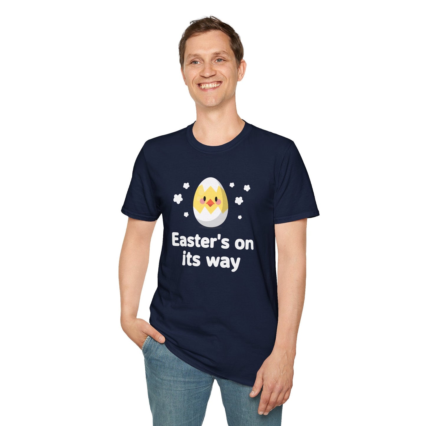 Easter Day T Shirt with Easter Design and Signature Print Unisex Gildan Softstyle Tee One Hundred Percent Cotton