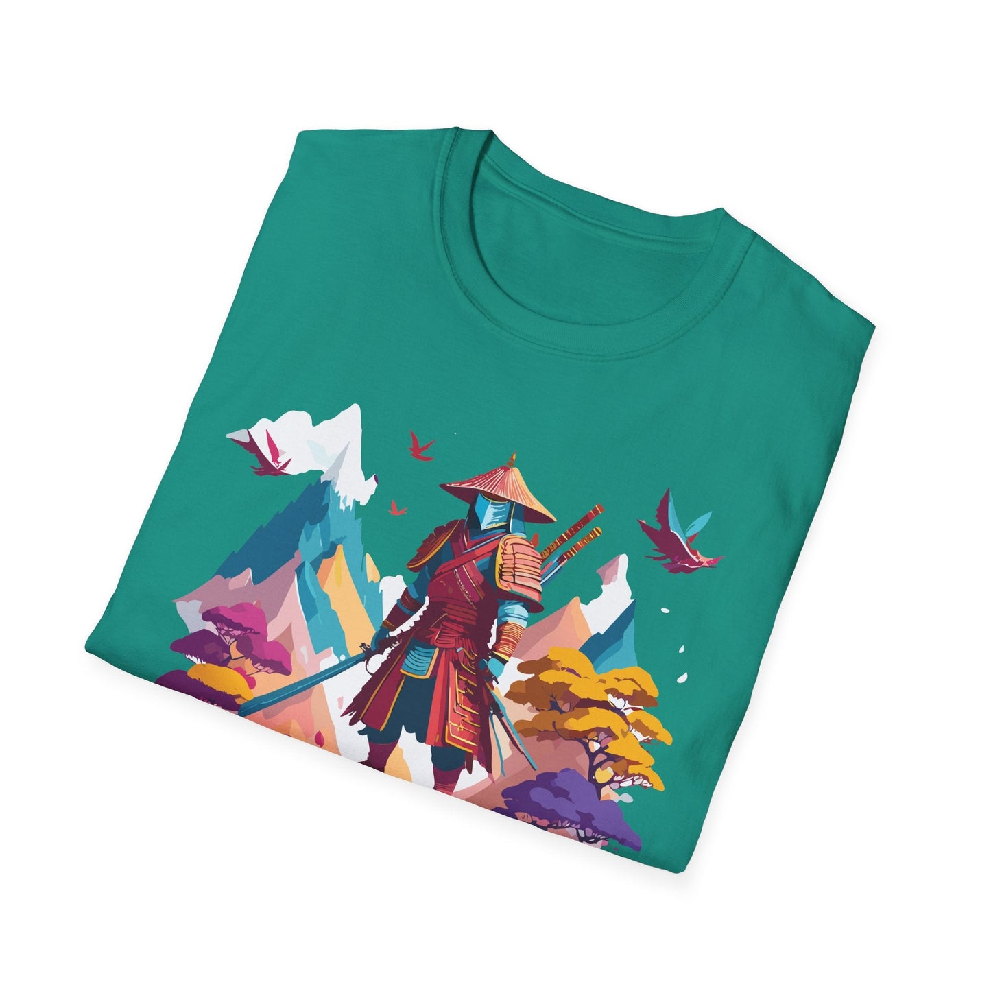 Samurai Shirt Unisex Samurai Tee Short Sleeve Gildan Softstyle 64000 100 Percent Ring Spun Cotton