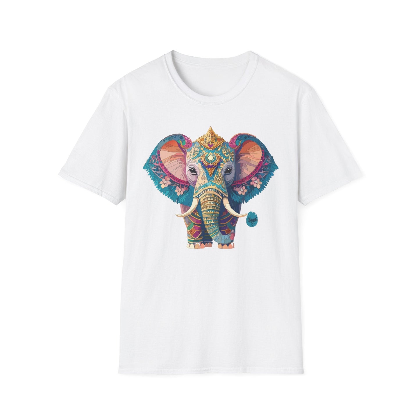 Elephant Shirt Unisex Animal Tee Softstyle 100 Percent Ring Spun Cotton Gildan 64000