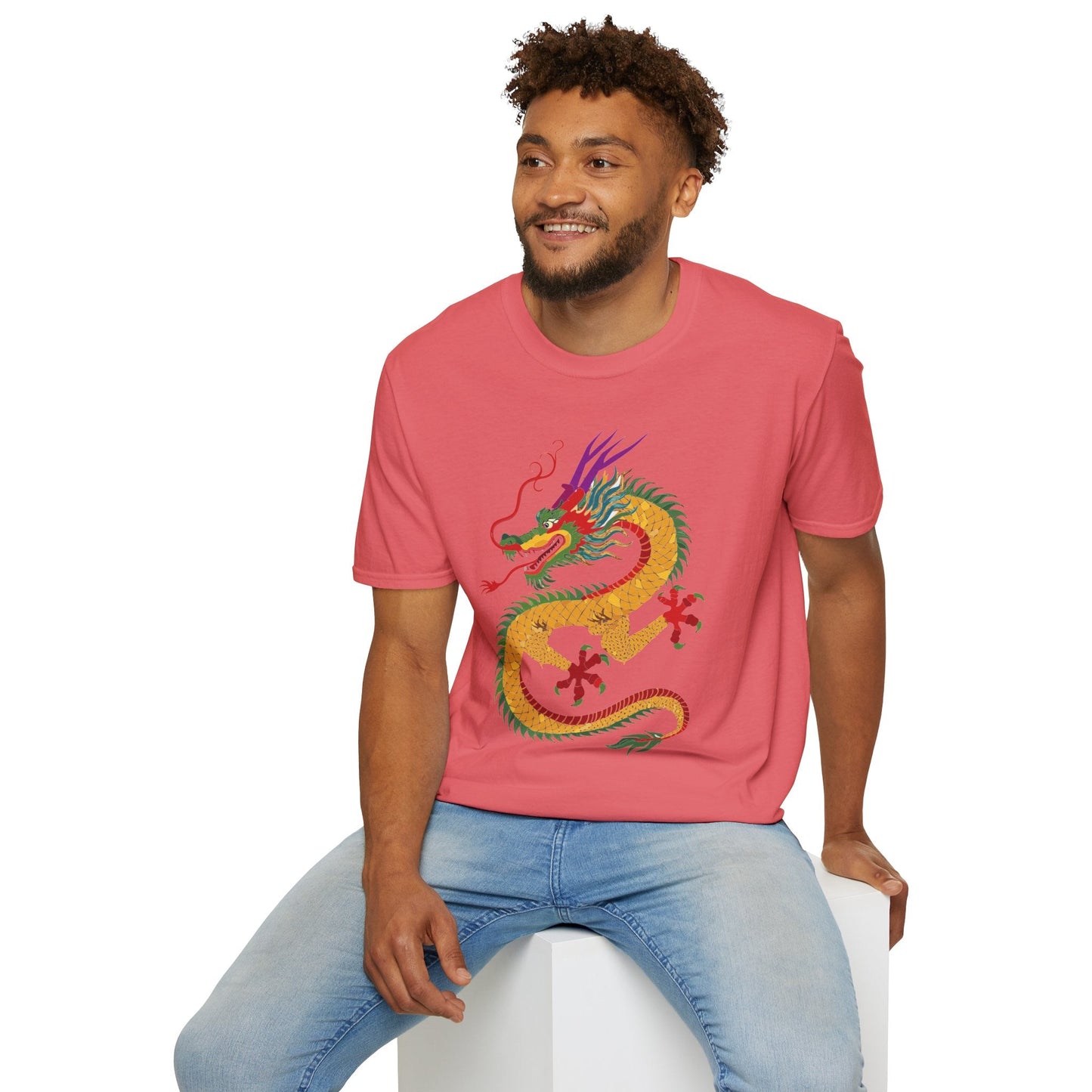 Dragon T Shirt Unisex Dragon Shirt Animal Design Softstyle Ring Spun Cotton Tee Comfort