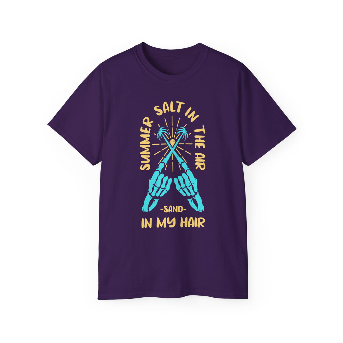 Summer Salt In The Air Sand In My Hair T-Shirt | Beach Skull Graphic