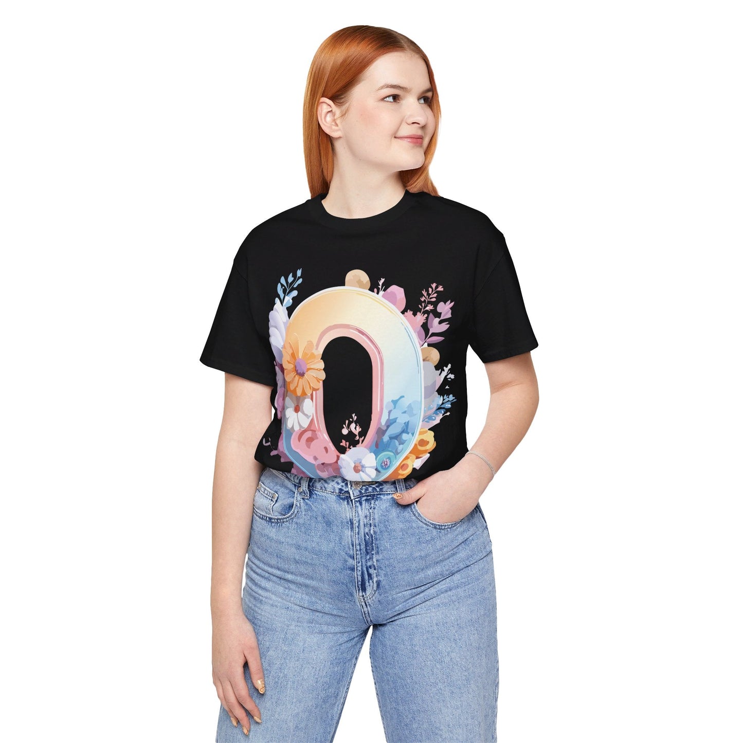 Letter O Shirt Unisex Graphic Tee Vintage Inspired Artwork By Adelpha Premium Short Sleeve